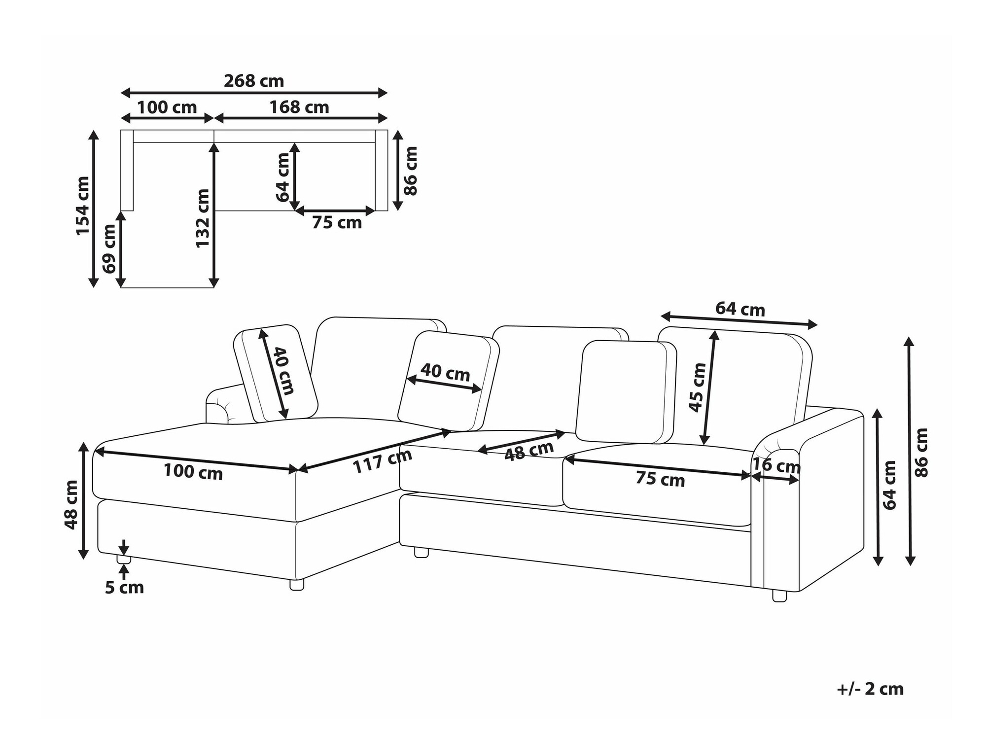 Kotna garnitura Berwyn 2395 (Taupe)