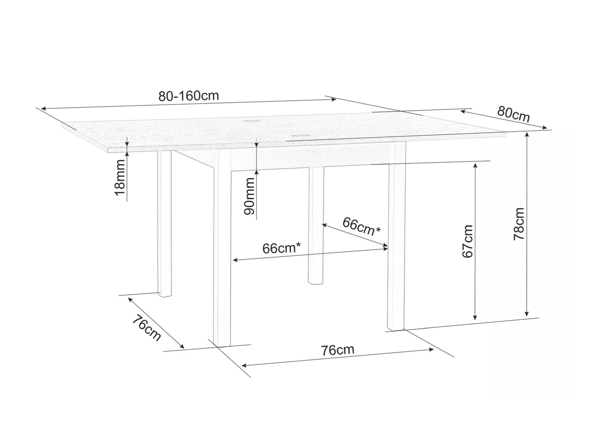 Miza Detroit 898 (Artisan hrast + Črna)