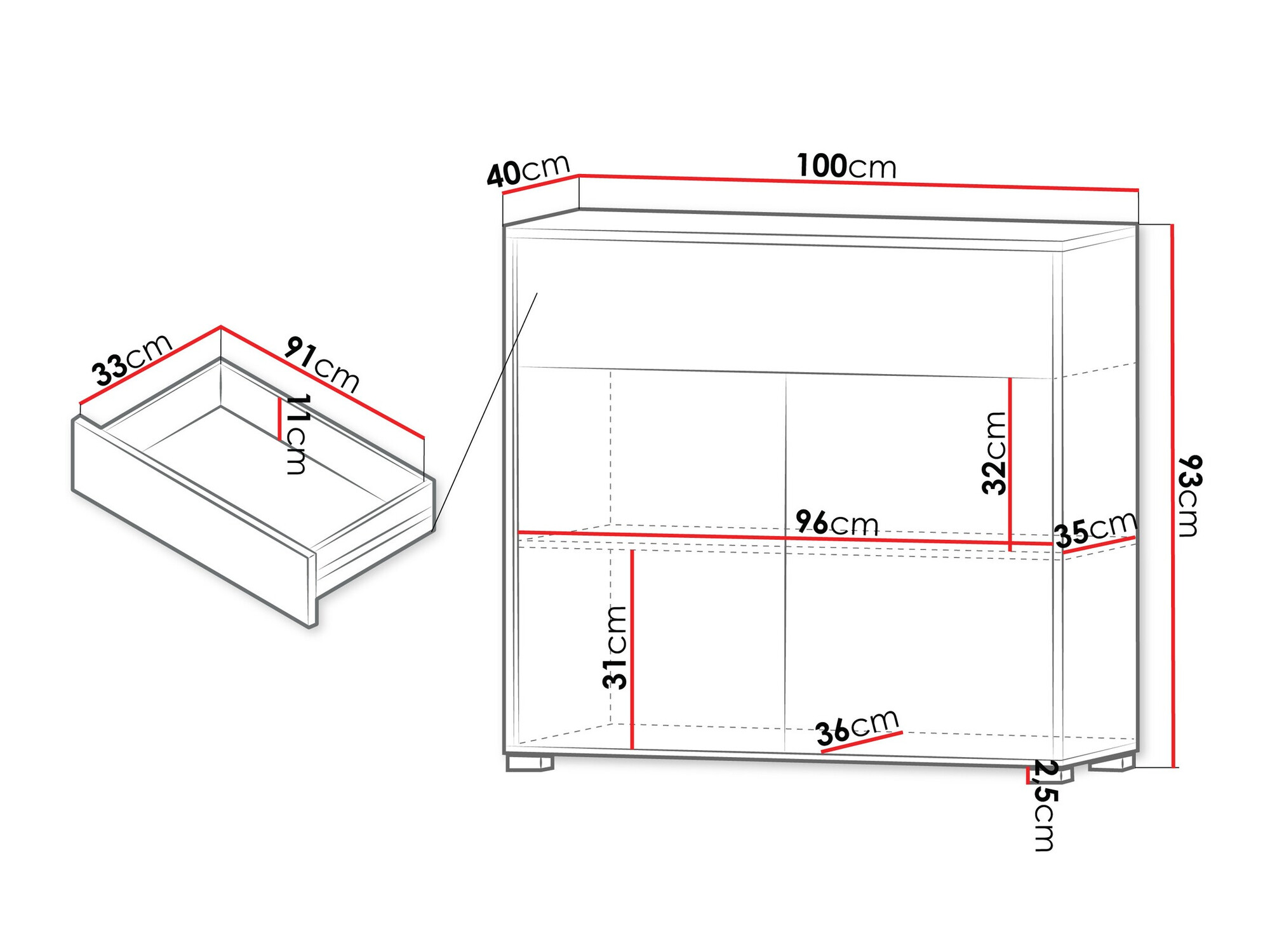 Komoda Comfivo Tutela IV (Bela)