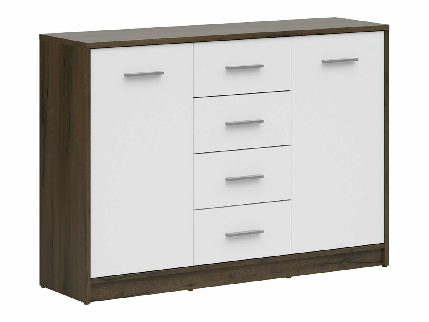 Komoda Novsore 118 (Temen hrast + Bela)