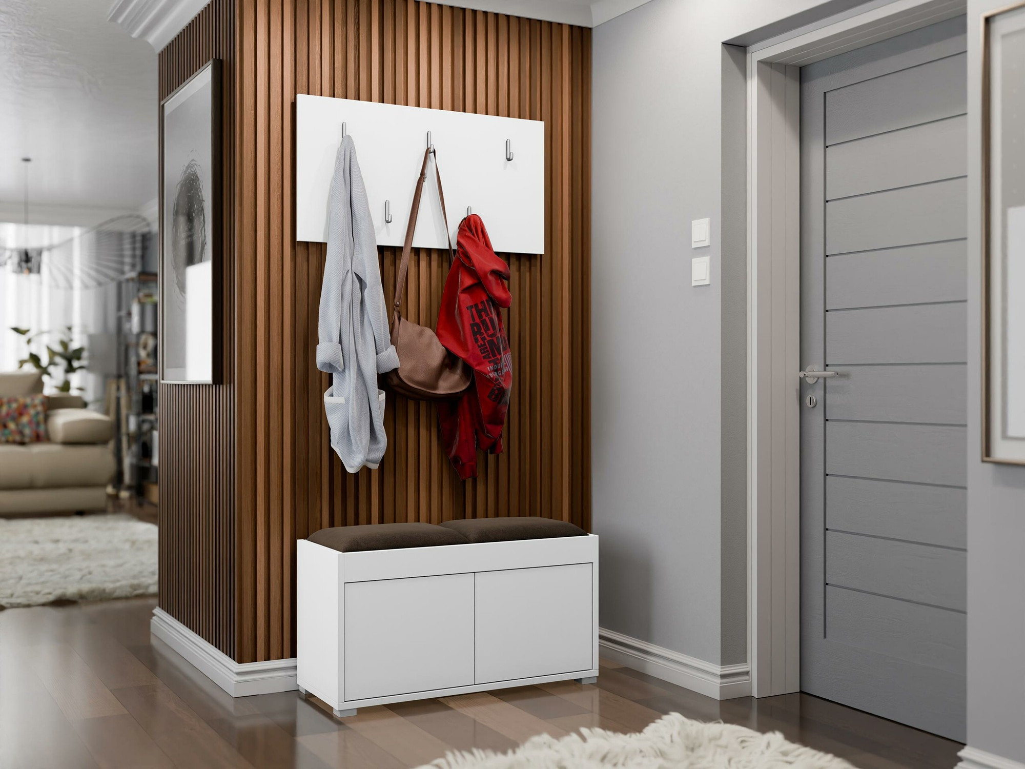 Komplet za predsobo Comfivo Fersoe 117 (Bela)