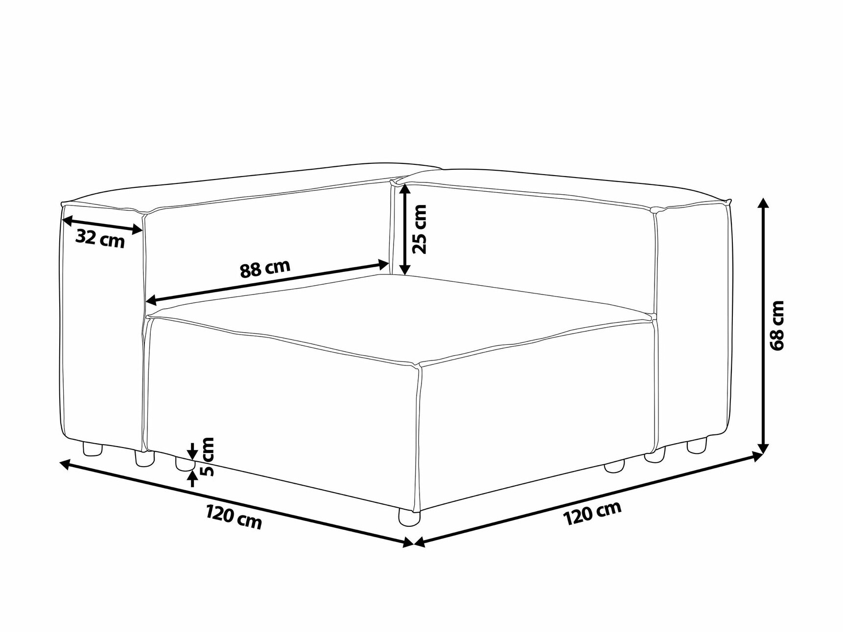 Modularni sedežni element Serophi 101 (Zelena)