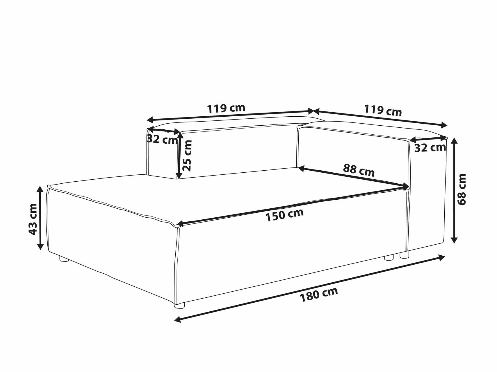 Modularni sedežni element Serophi 102 (Zelena)