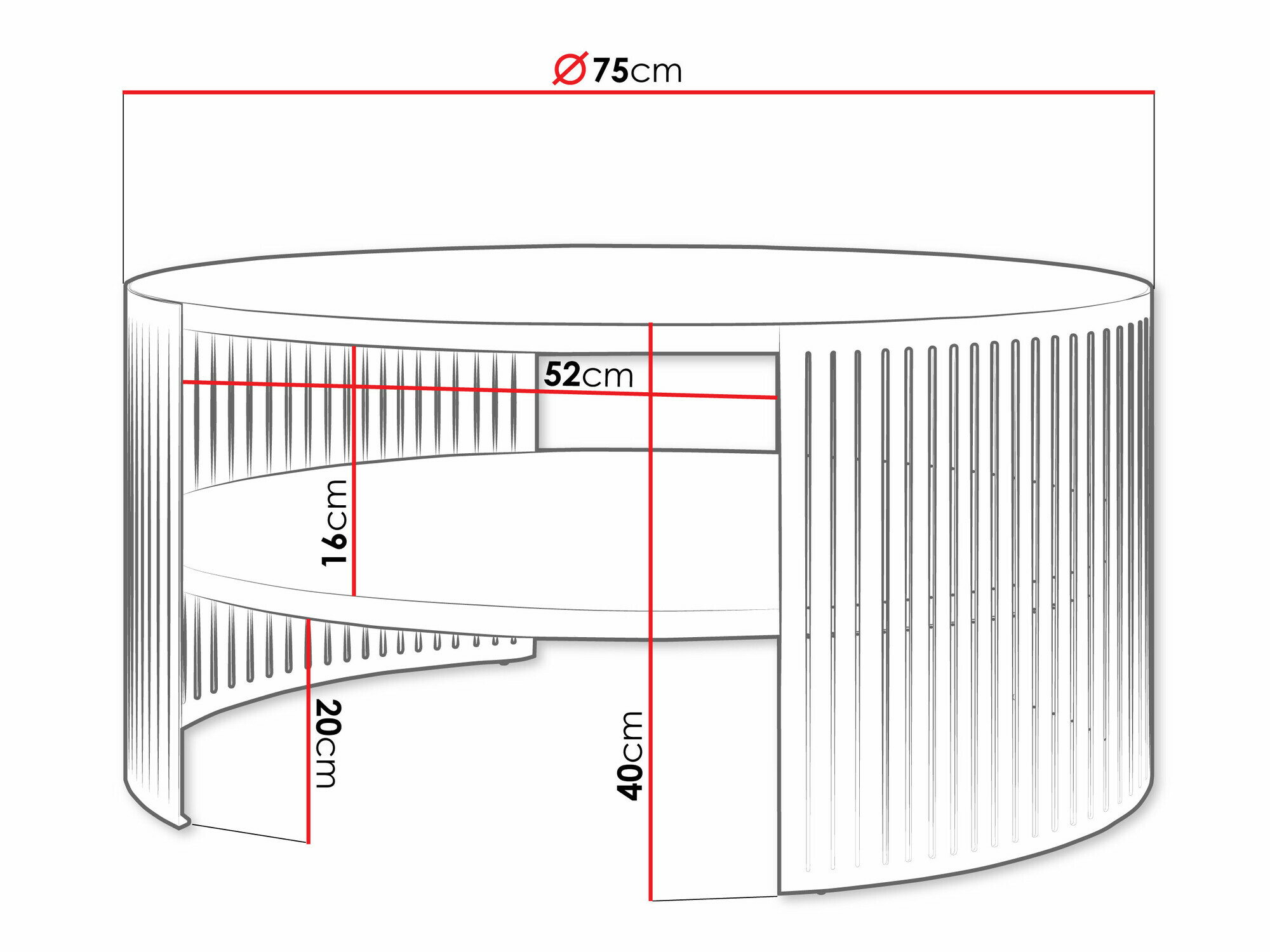 Klubska mizica Sordore 114 (Roza + Beli marmor)