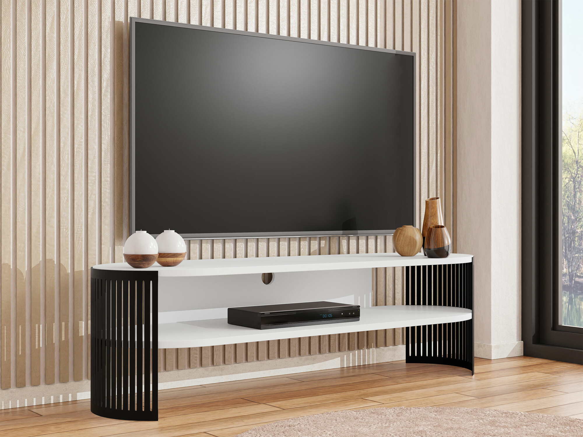 TV-omarica Civer (Črna + Bela)