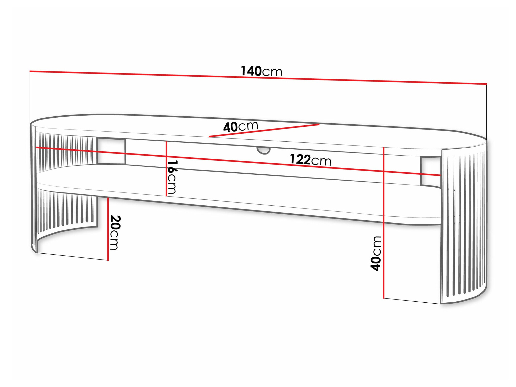 TV-omarica Sordore 121 (Črna + Bela)