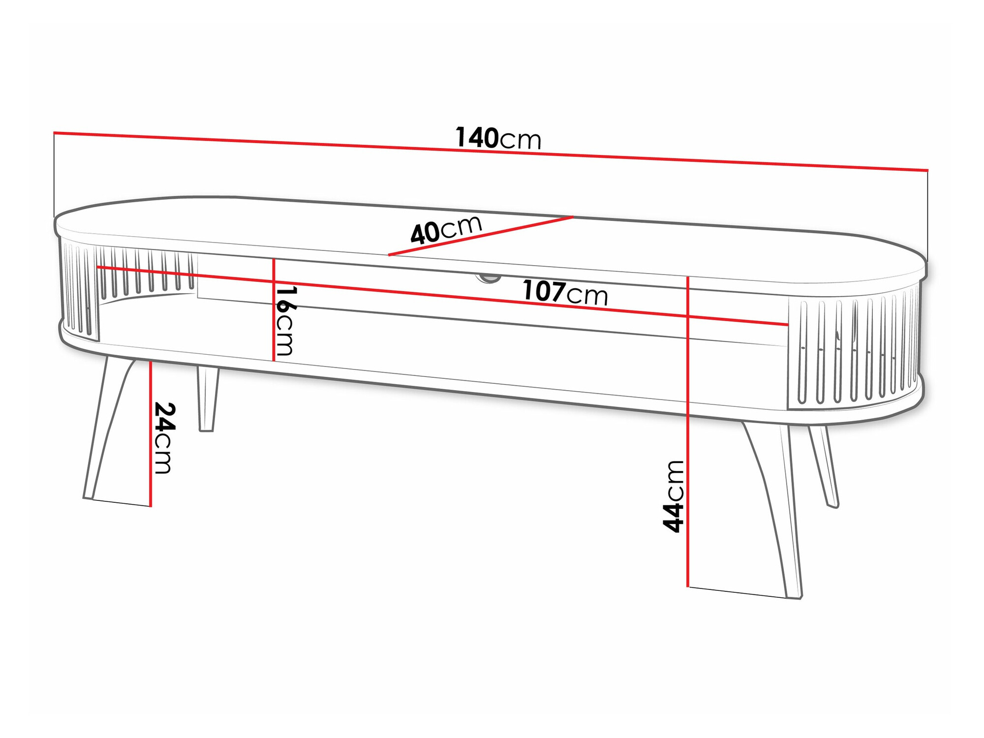 TV-omarica Vitum II (Roza + Bela)
