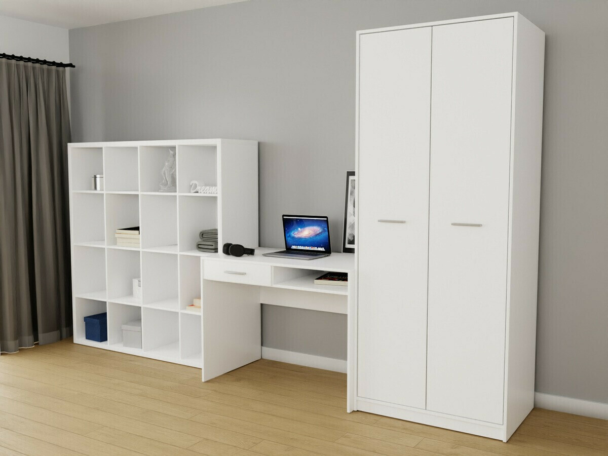 Komplet za domačo pisarno Novsore 153 (Bela)