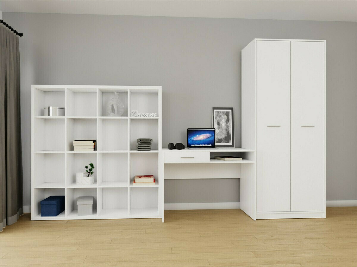 Komplet za domačo pisarno Novsore 153 (Bela)