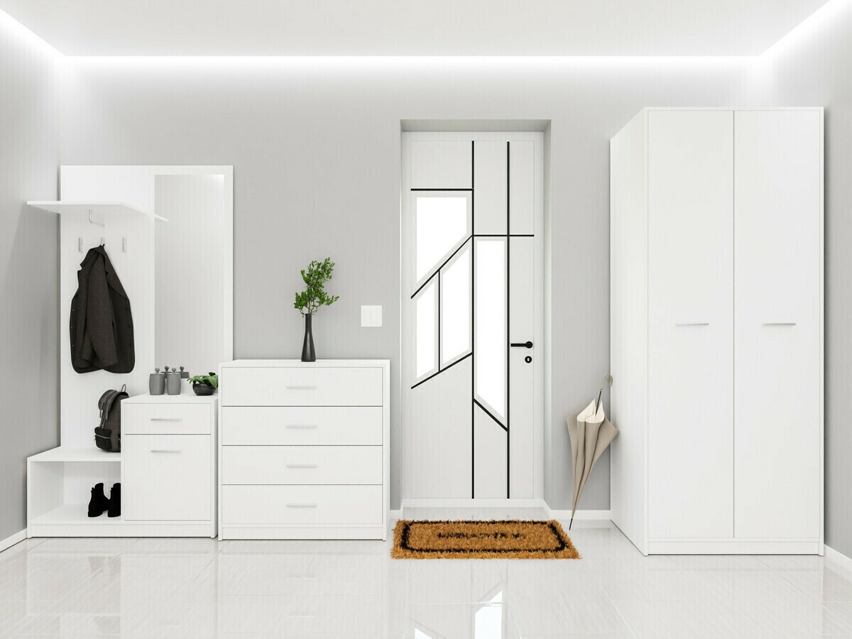 Komplet za predsobo Novsore 154 (Bela)