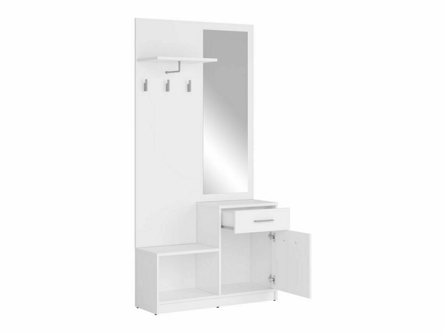 Komplet za predsobo Novsore 154 (Bela)