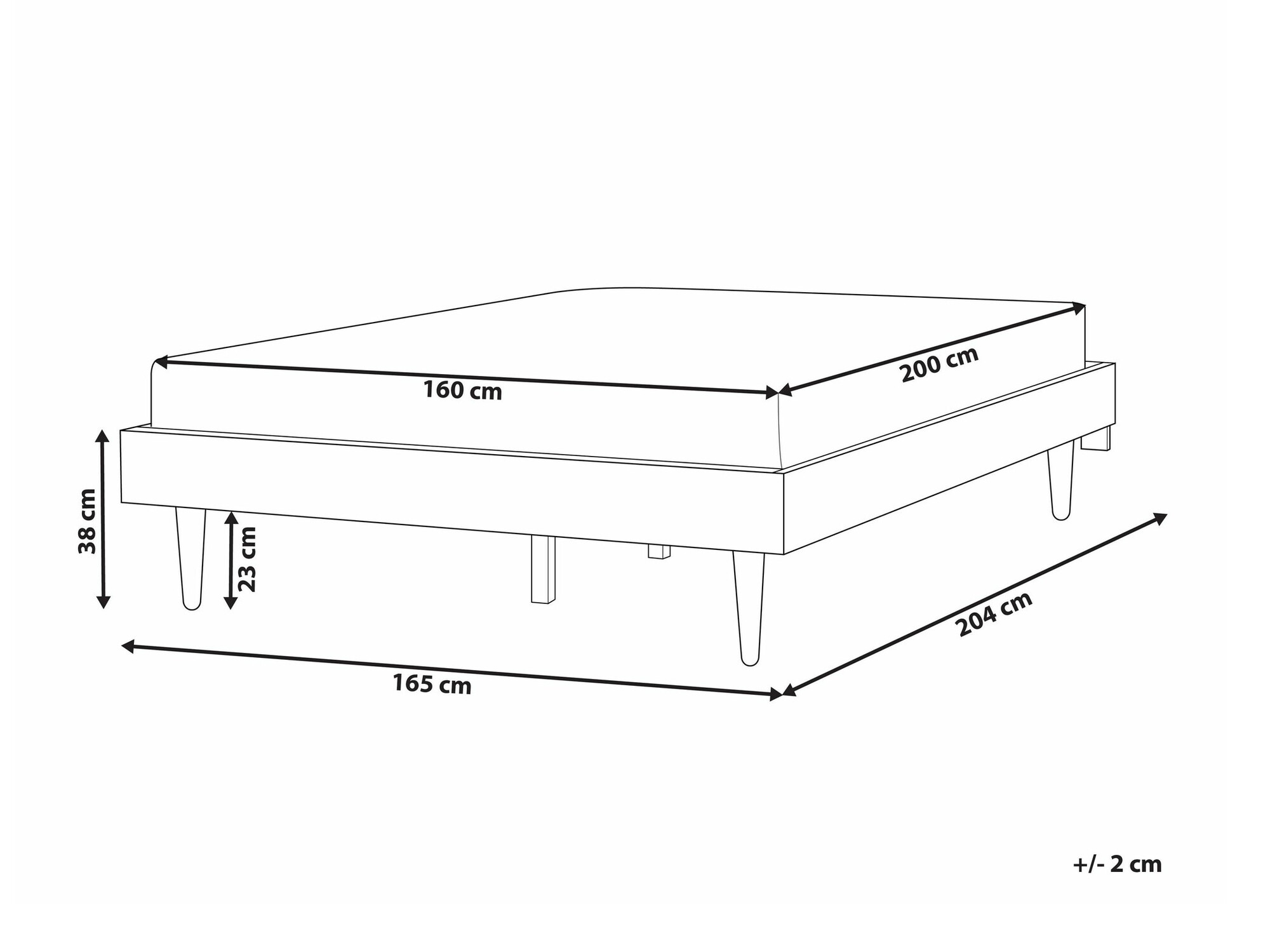 Postelja Berwyn 2088 (Črna)