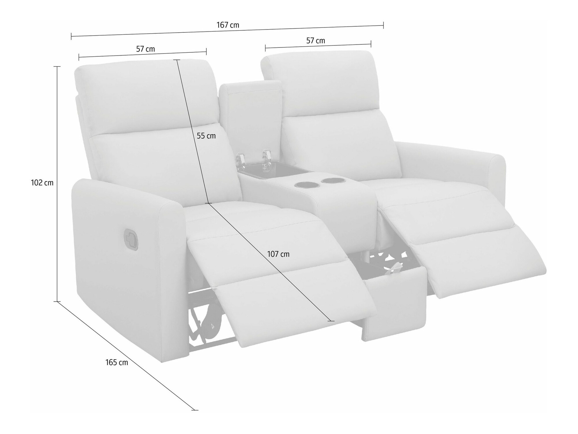 Kavč s počivalnikom Denton 1397 (Rjava)