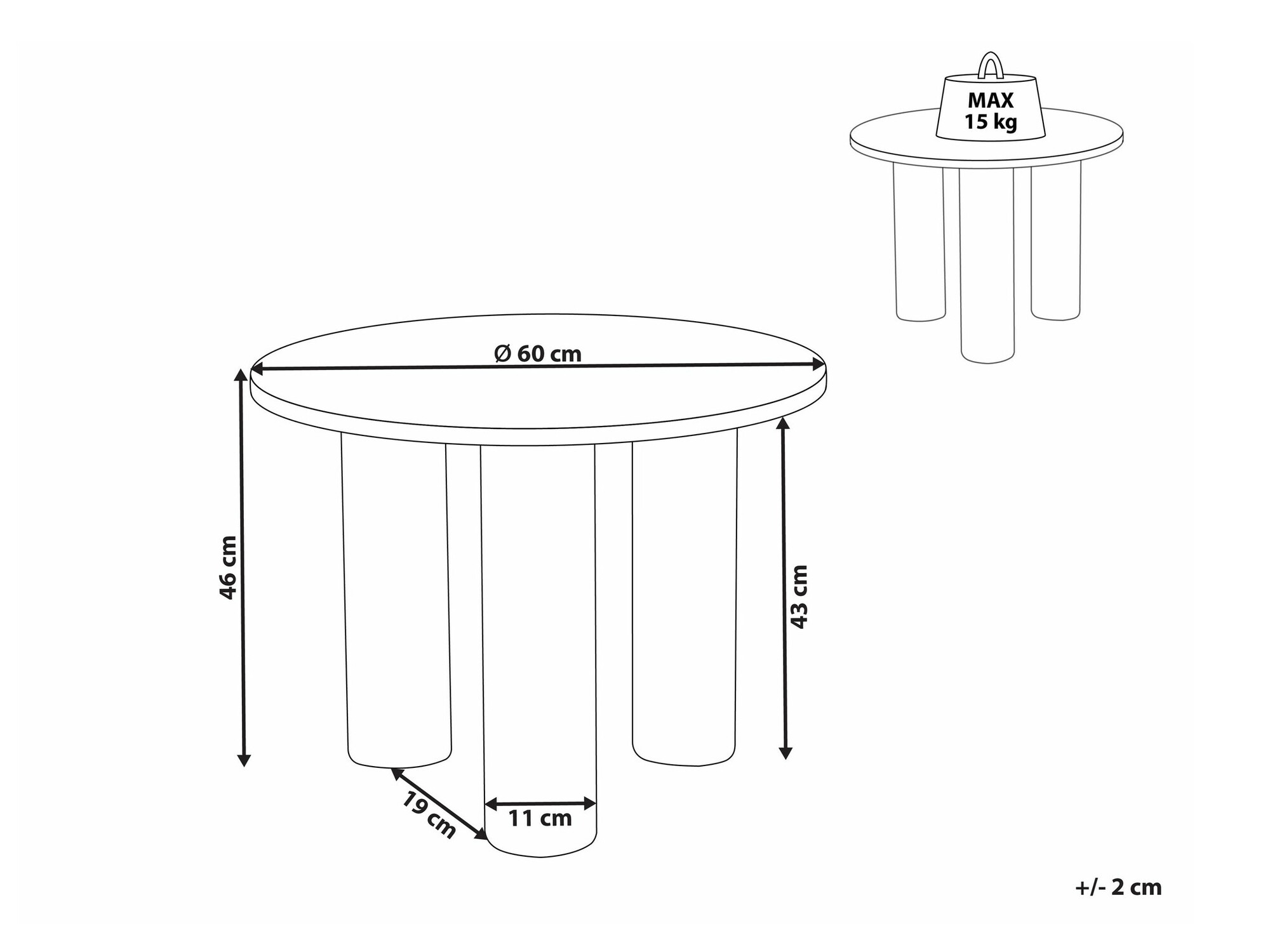 Klubska mizica Berwyn 2413 (Svetel les)