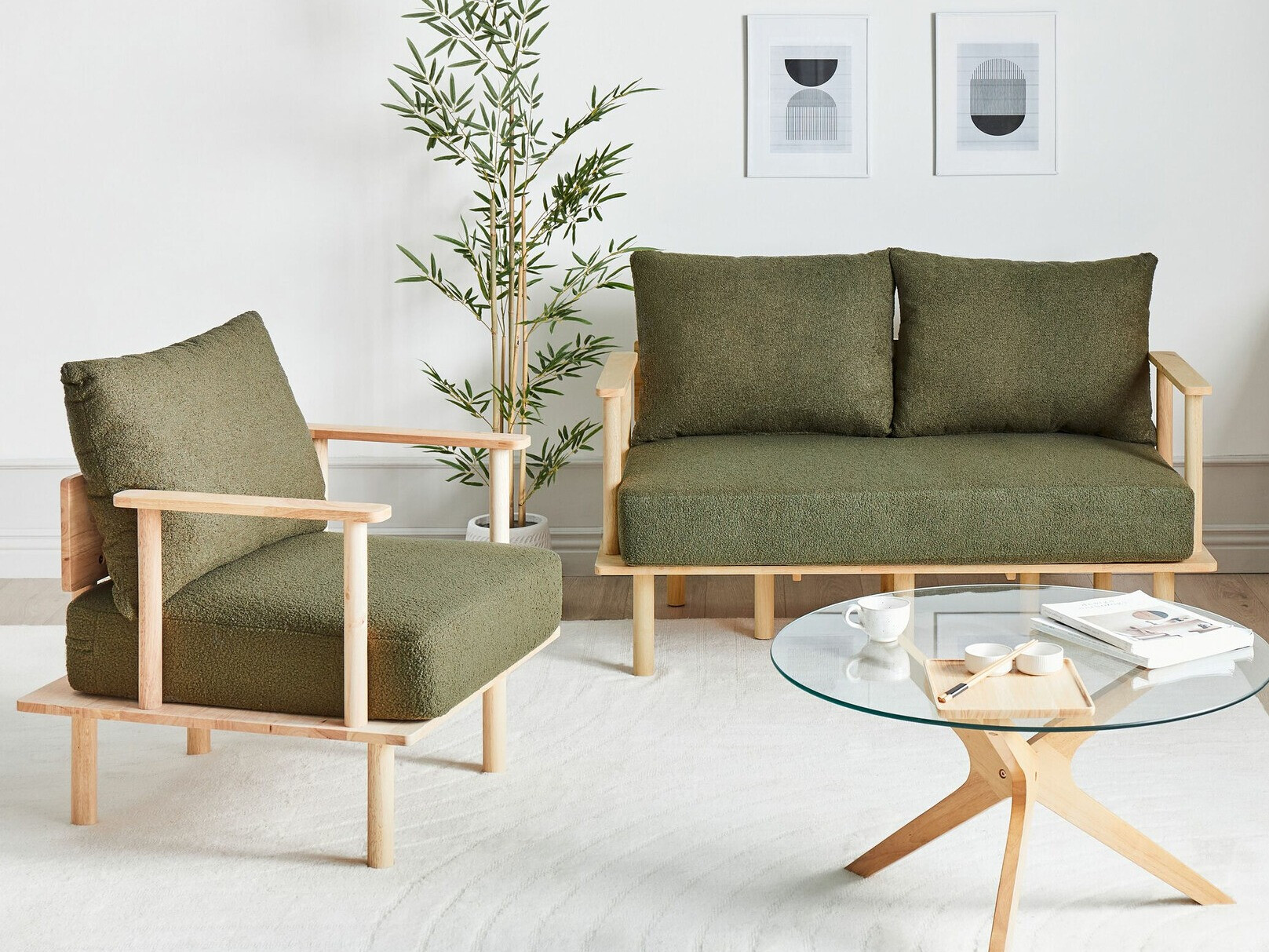 Komplet oblazinjenega pohištva Berwyn 2418 (Zelena)