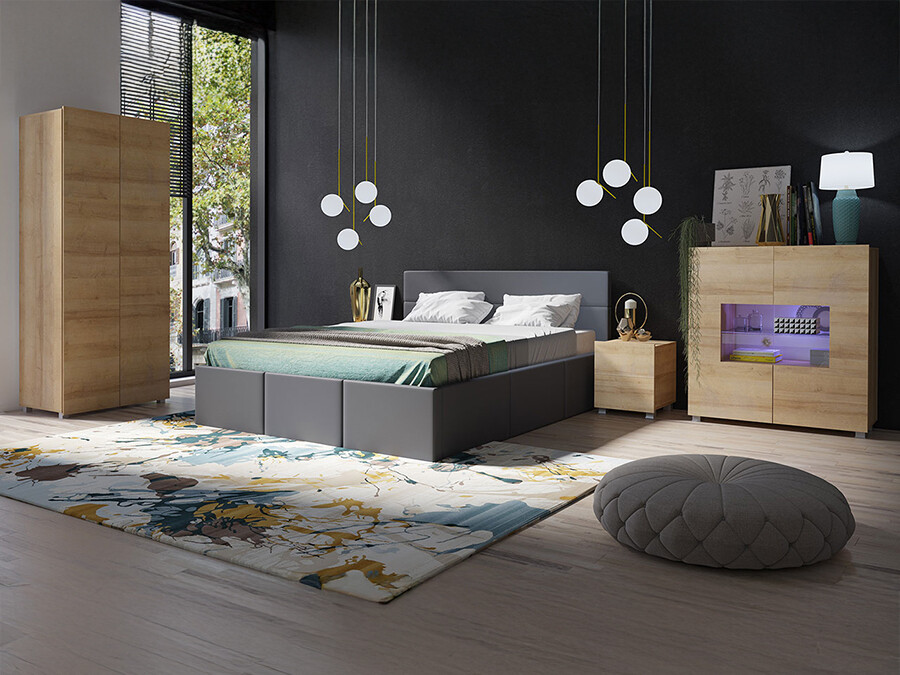 Komplet pohištva za spalnico Tivdalu 130 (Eko usnje Soft 020)