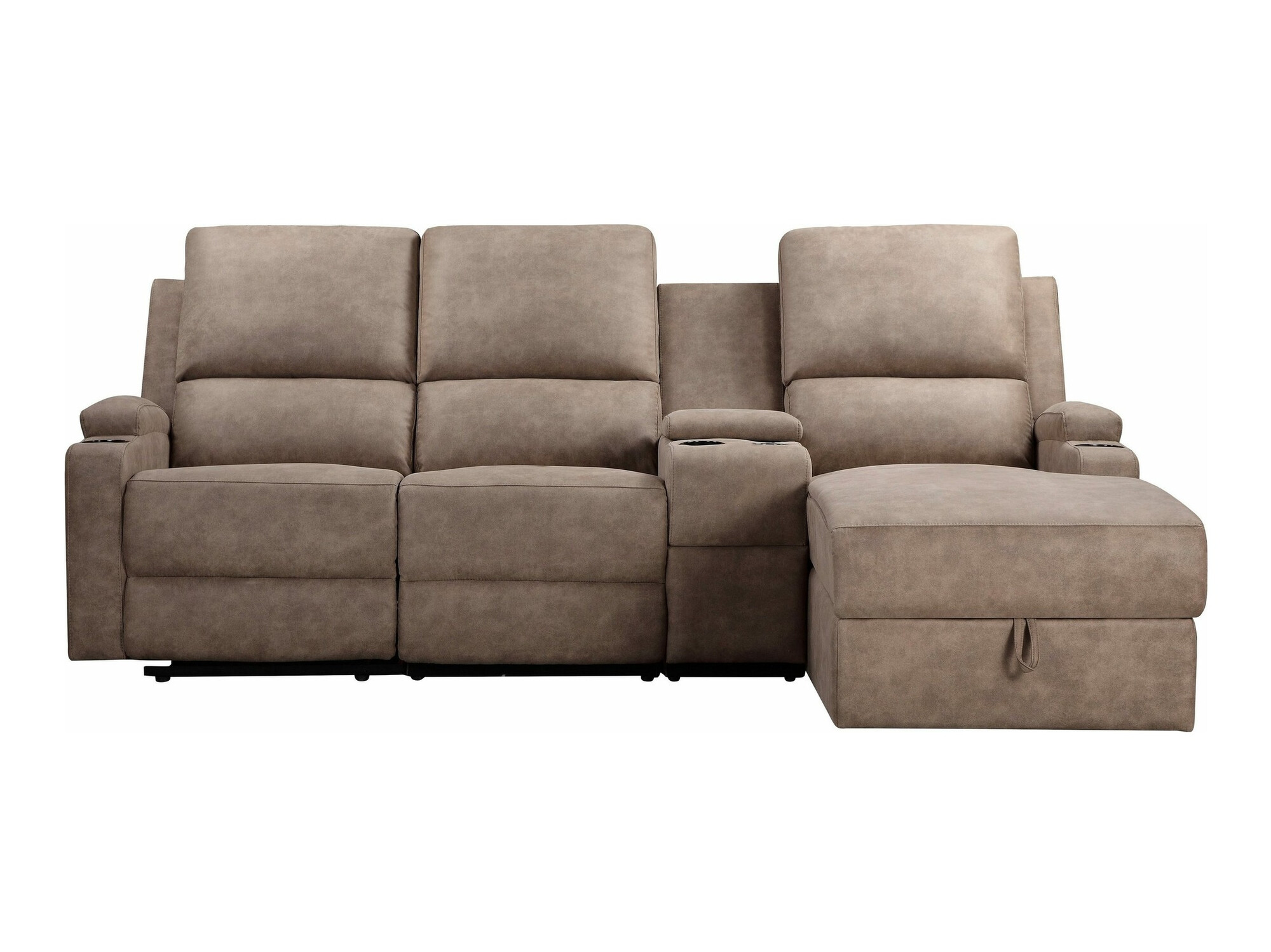 Kotna garnitura s počivalnikom Denton 1368 (Taupe)