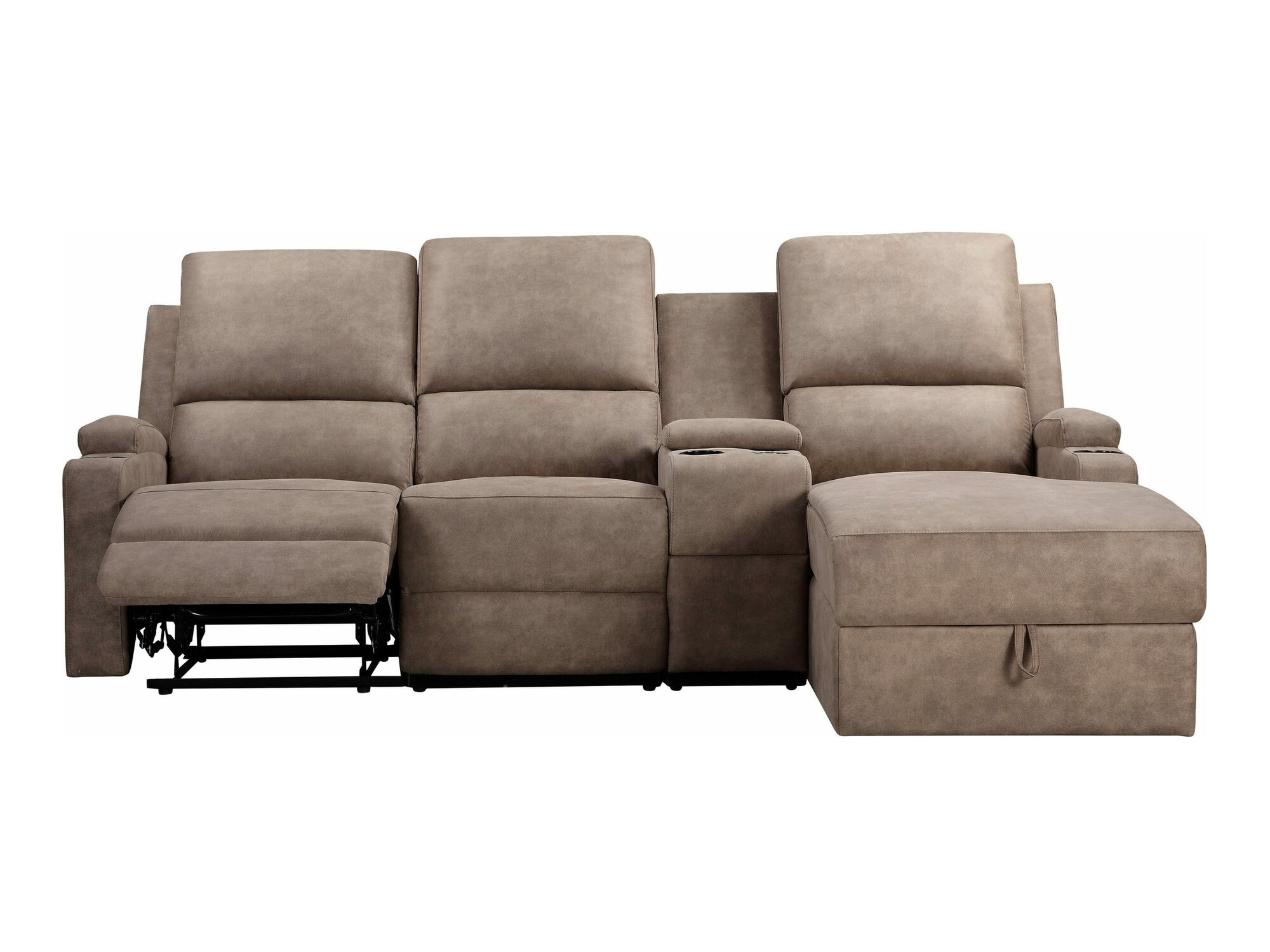 Kotna garnitura s počivalnikom Denton 1368 (Taupe)