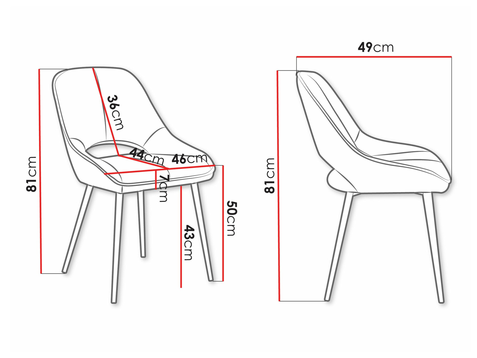 Stol Comfivo 439 (Črna)