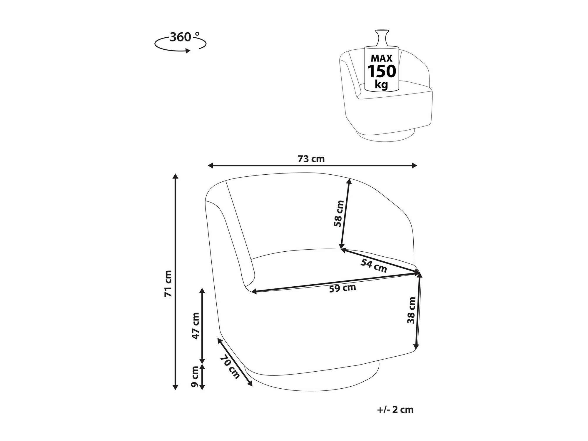 Fotelj Berwyn 1372 (Svetlo zelena)