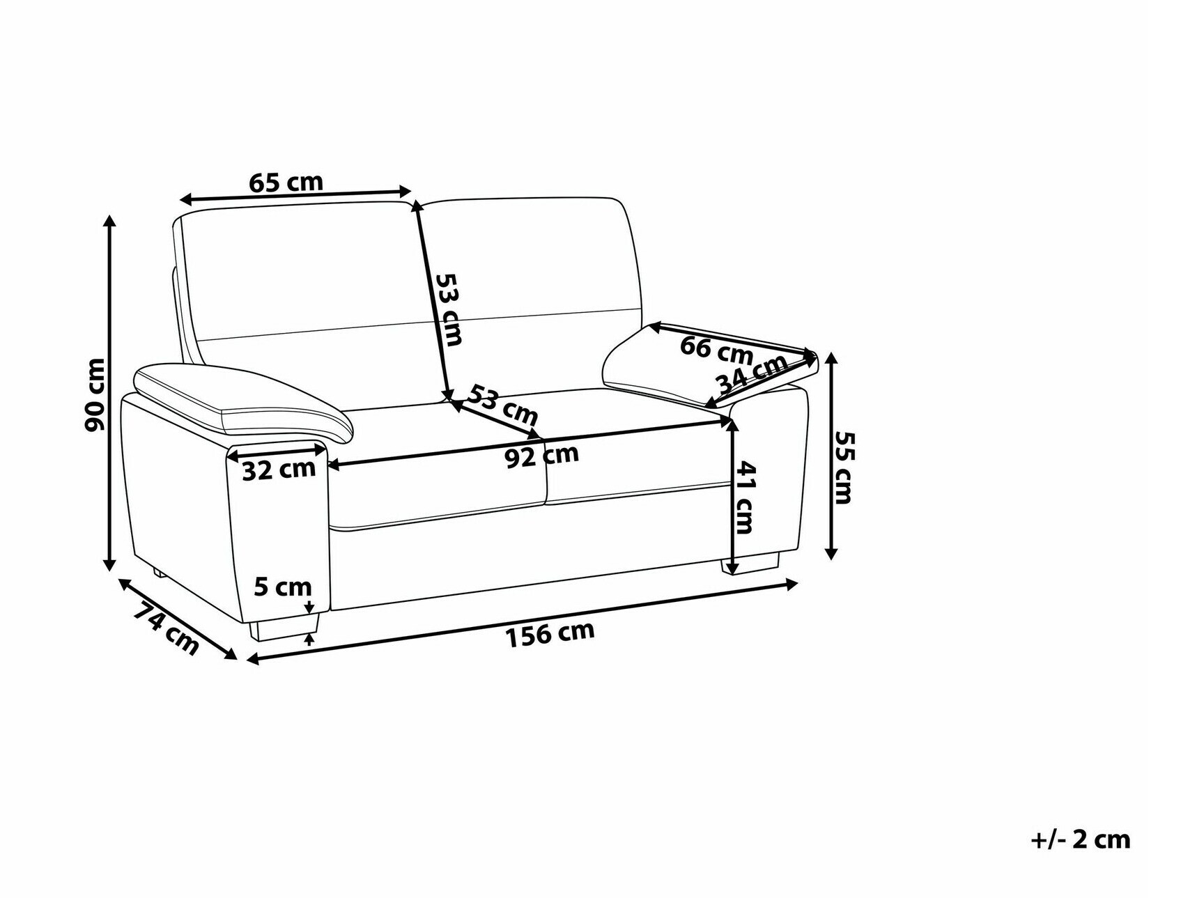 Kavč Berwyn 1325 (Svetlo rjava)
