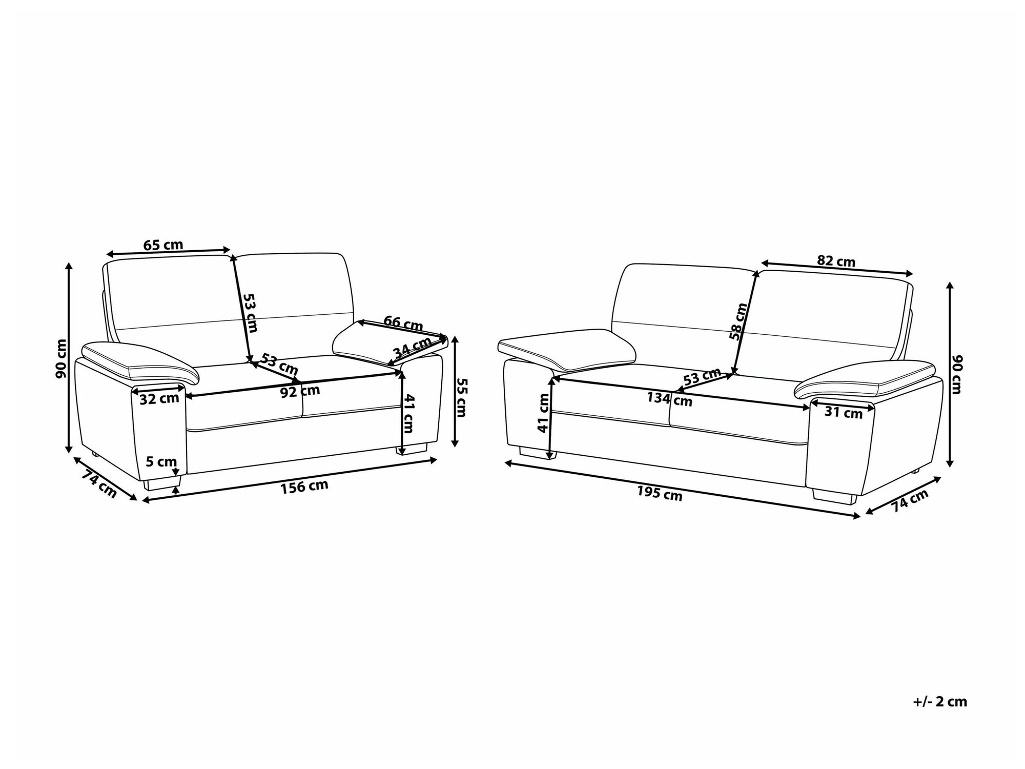 Komplet oblazinjenega pohištva Berwyn 1328 (Bež)