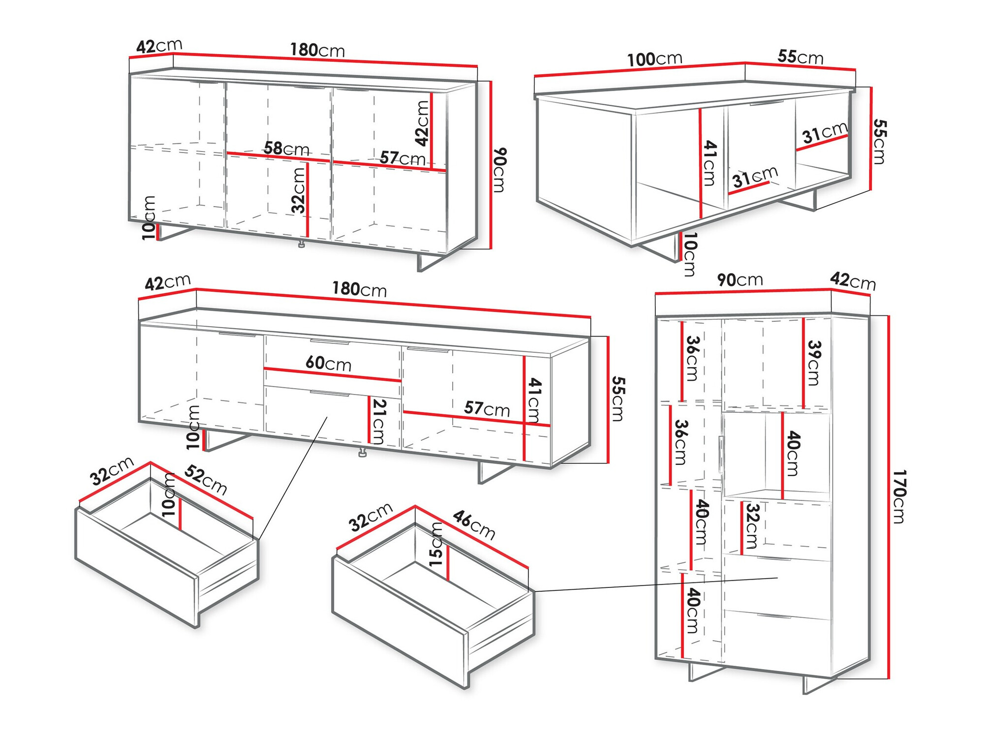 Komplet za dnevno sobo Flotei 110