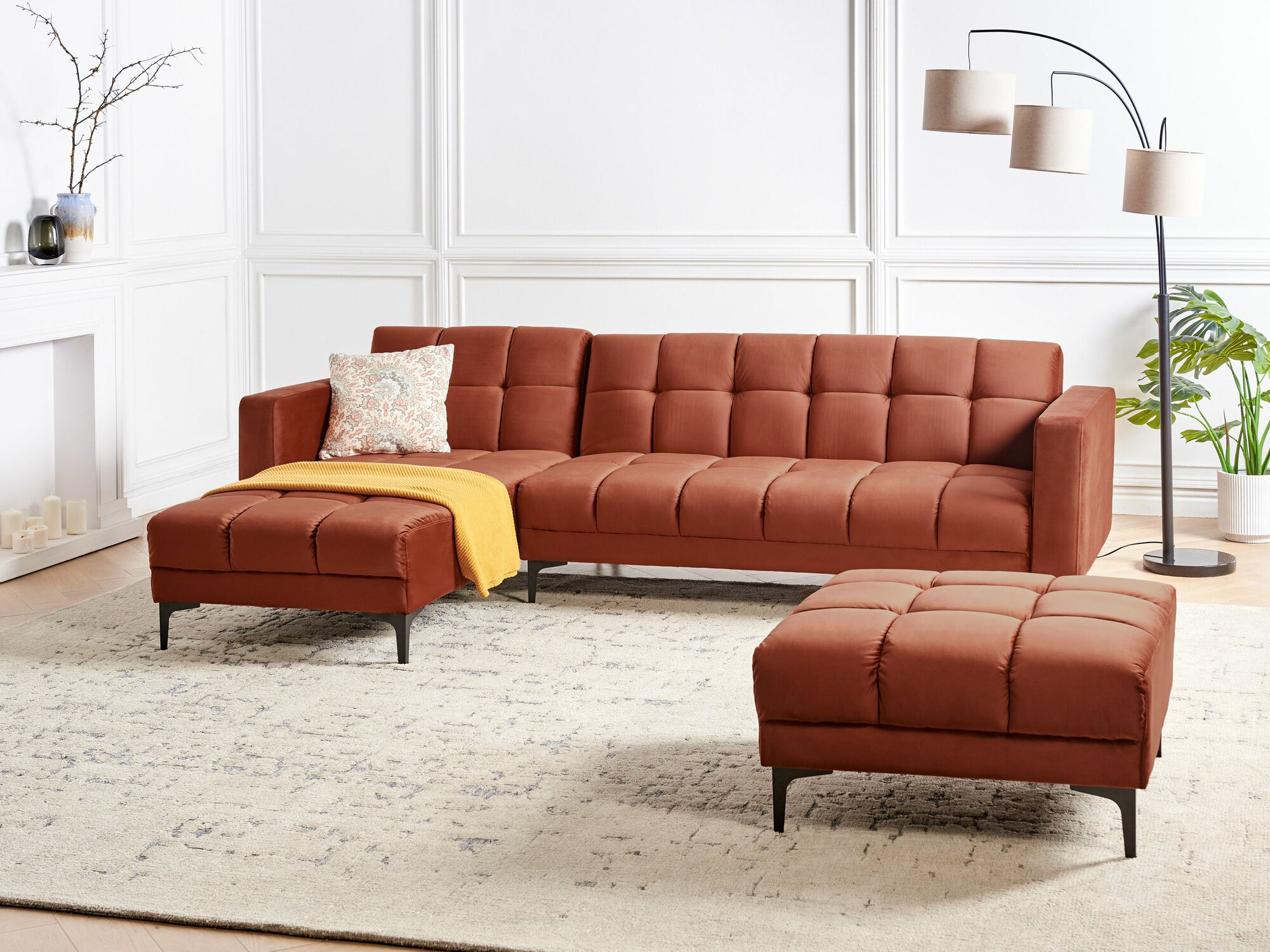 Komplet oblazinjenega pohištva Mormiru 105 (Rdeča)