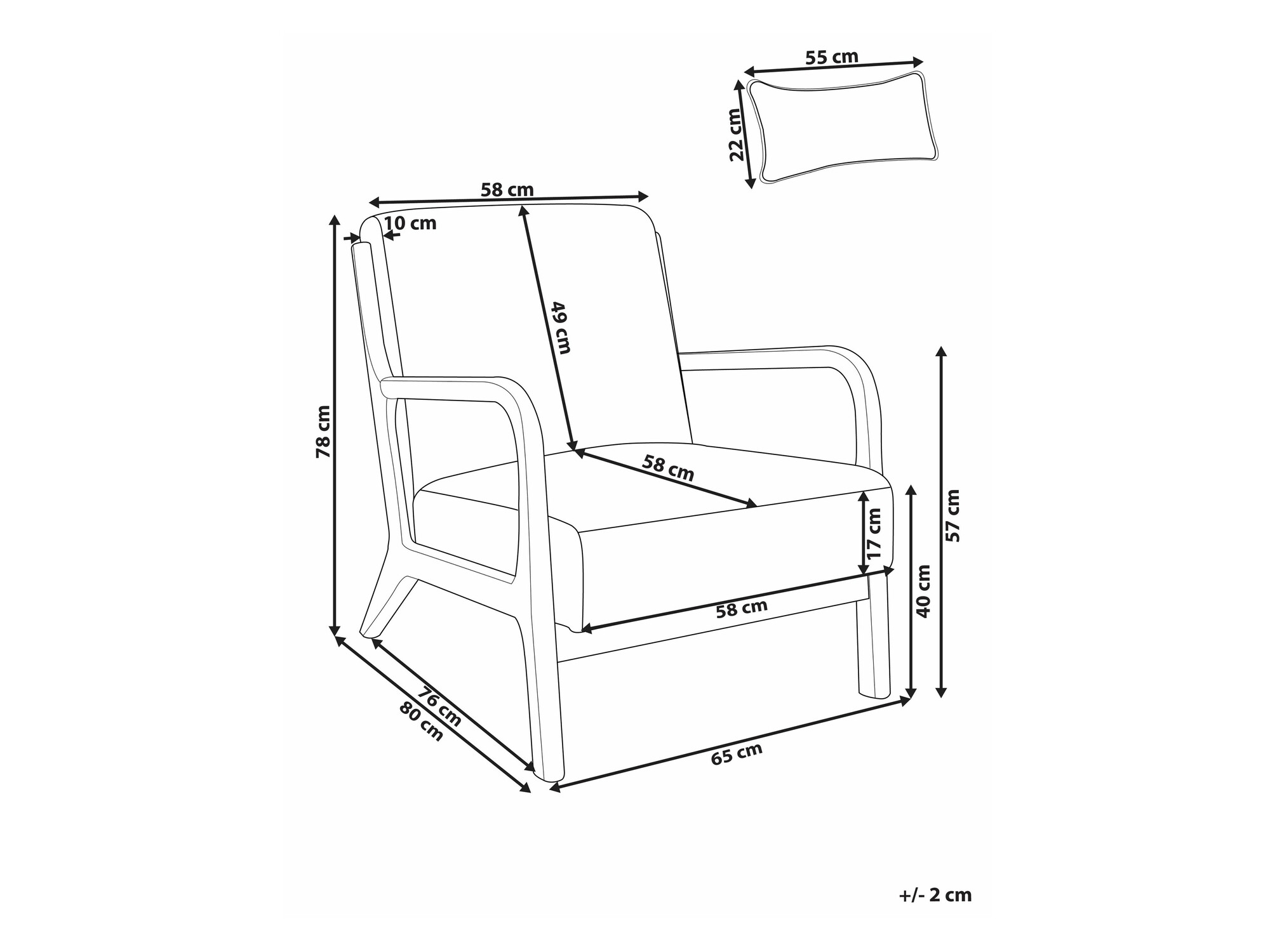 Fotelj Berwyn 2442 (Svetlo rjava)