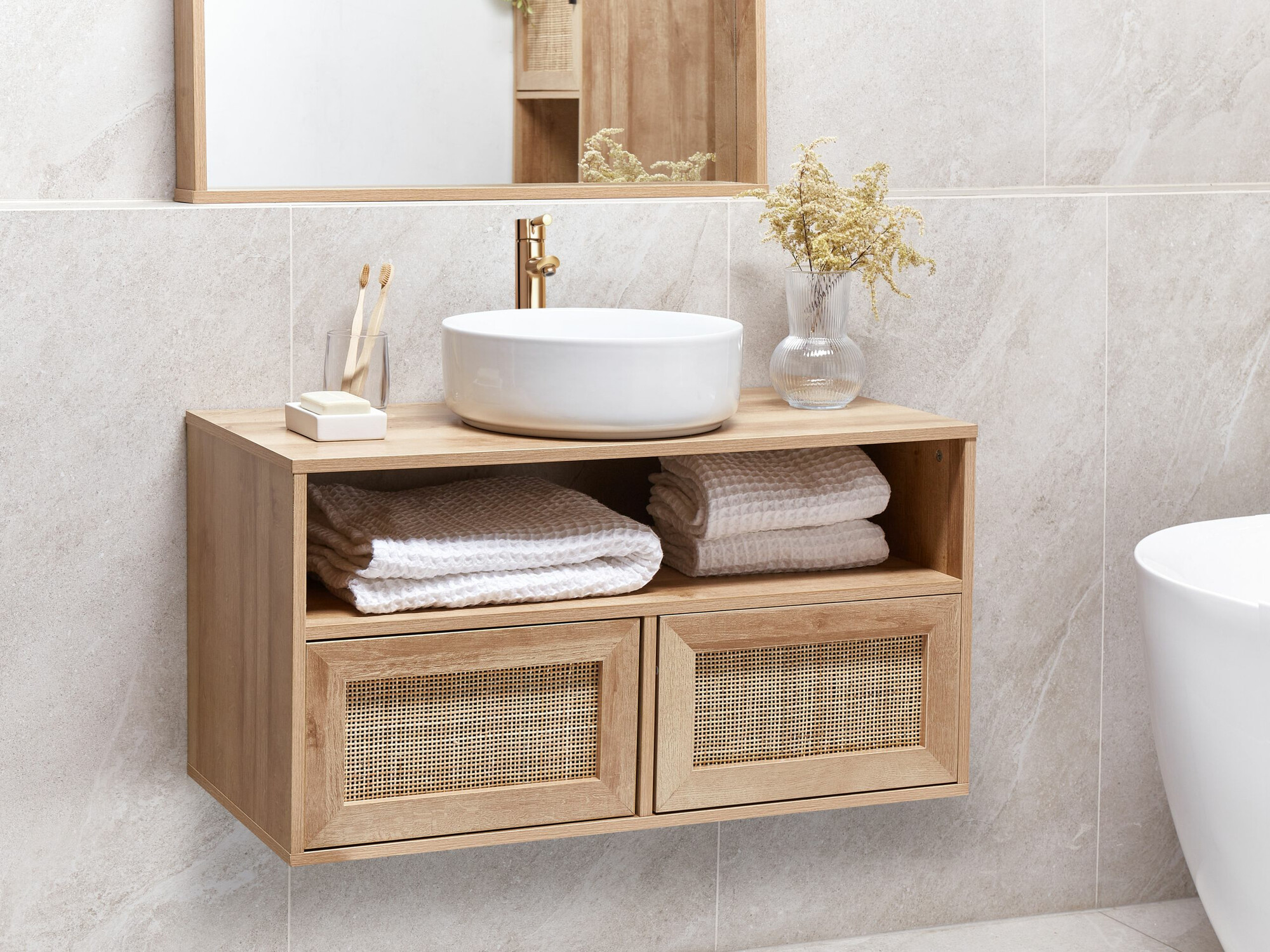 Viseča kopalniška omarica za umivalnik Meldoru 100