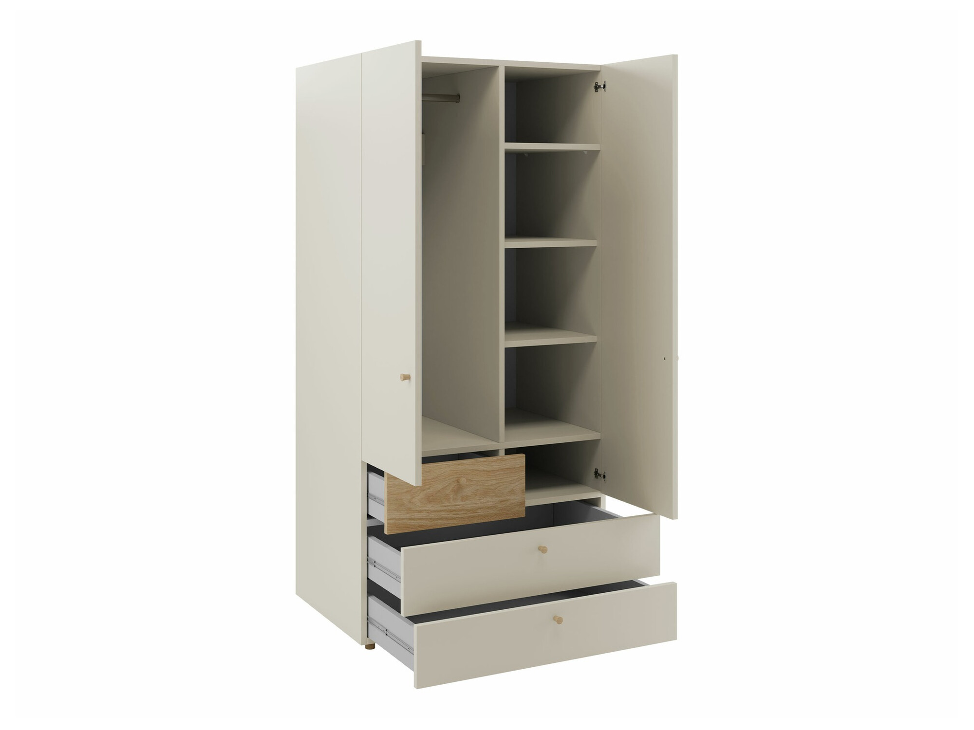 Garderobna omara Domcali 101 (Siva + Hrast)