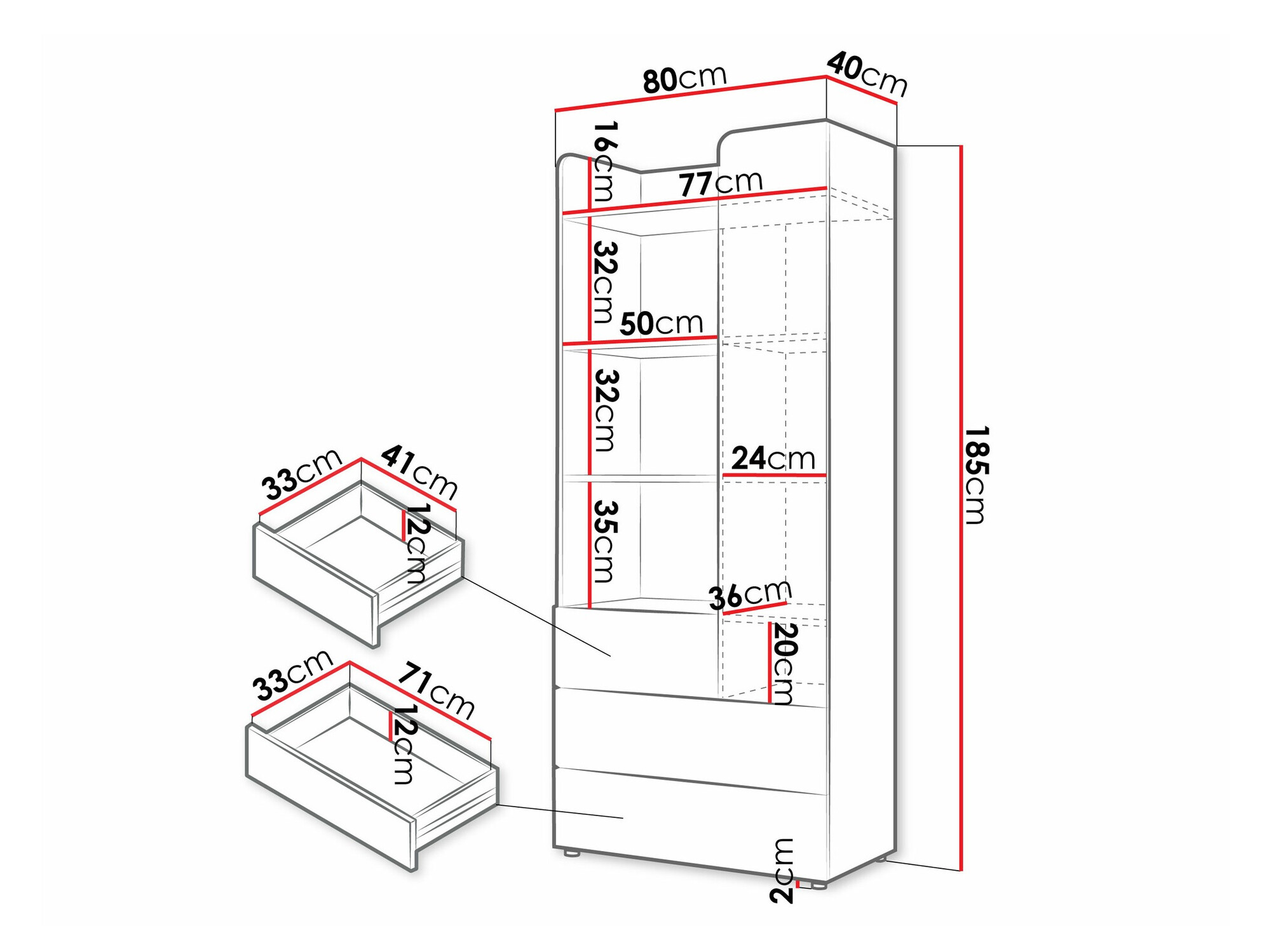 Regal Domcali 102 (Bež + Hrast)