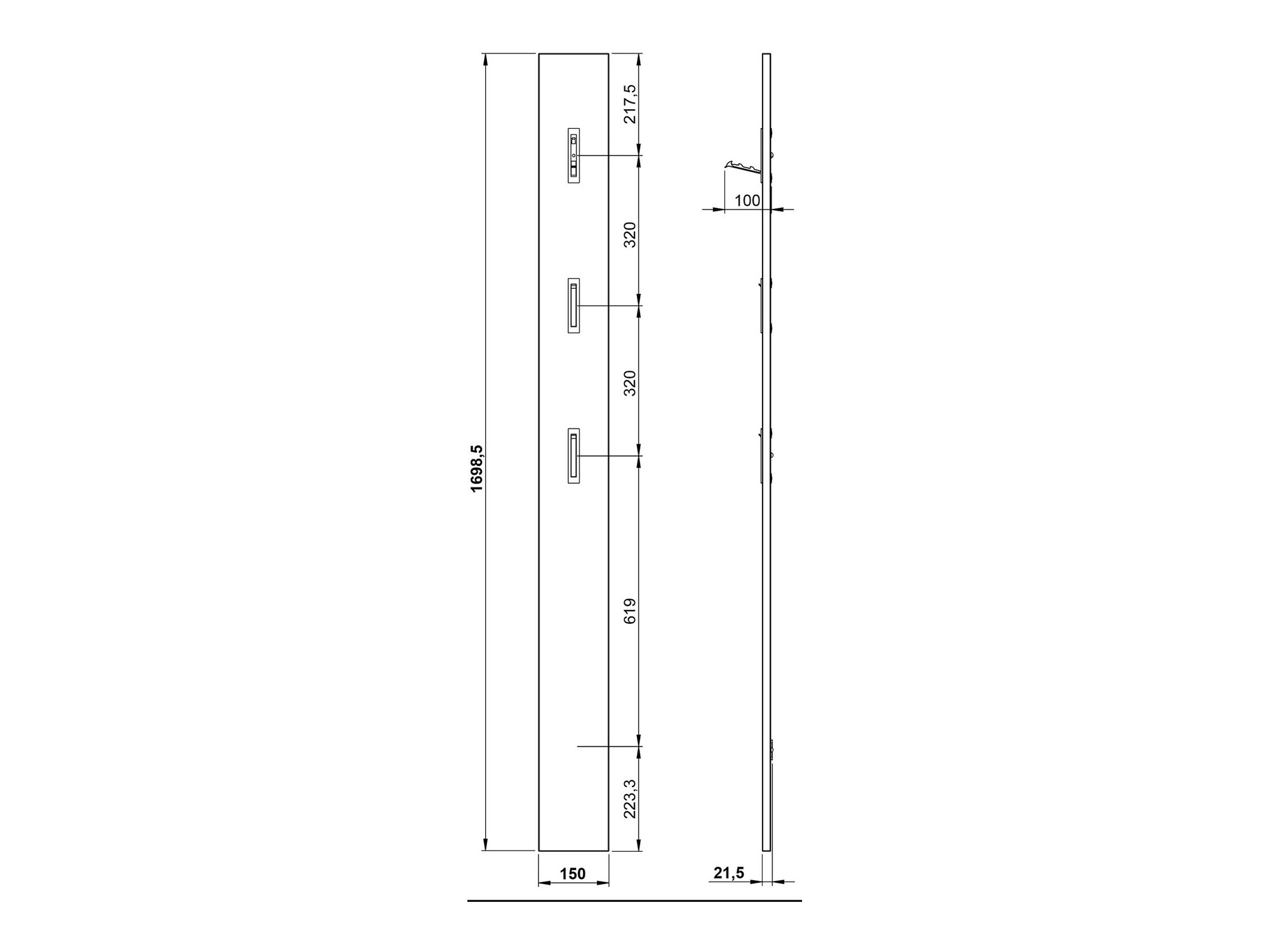 Komplet za predsobo Lircamu 101 (Bela)