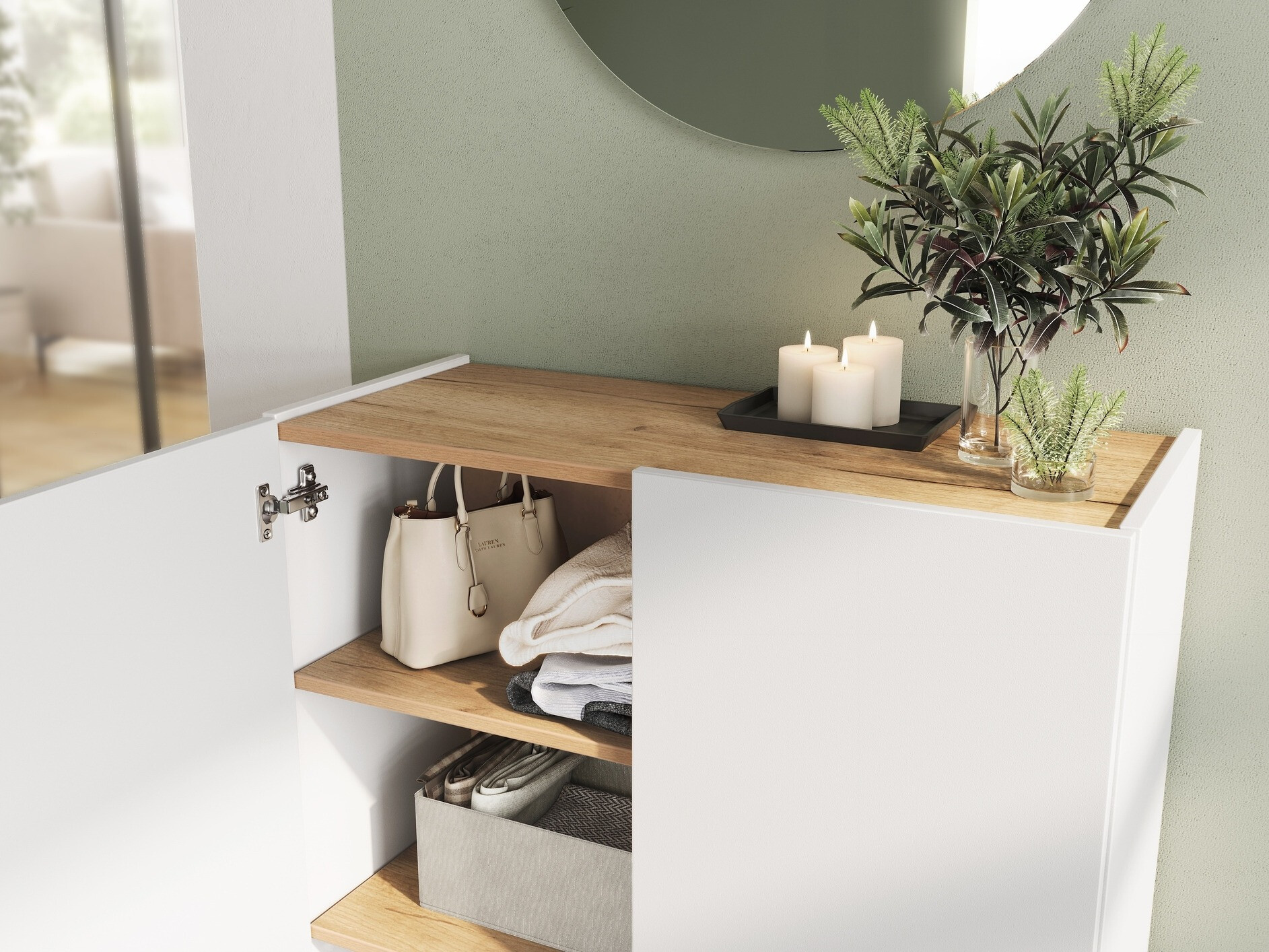 Komplet za predsobo Lircamu 101 (Bela)