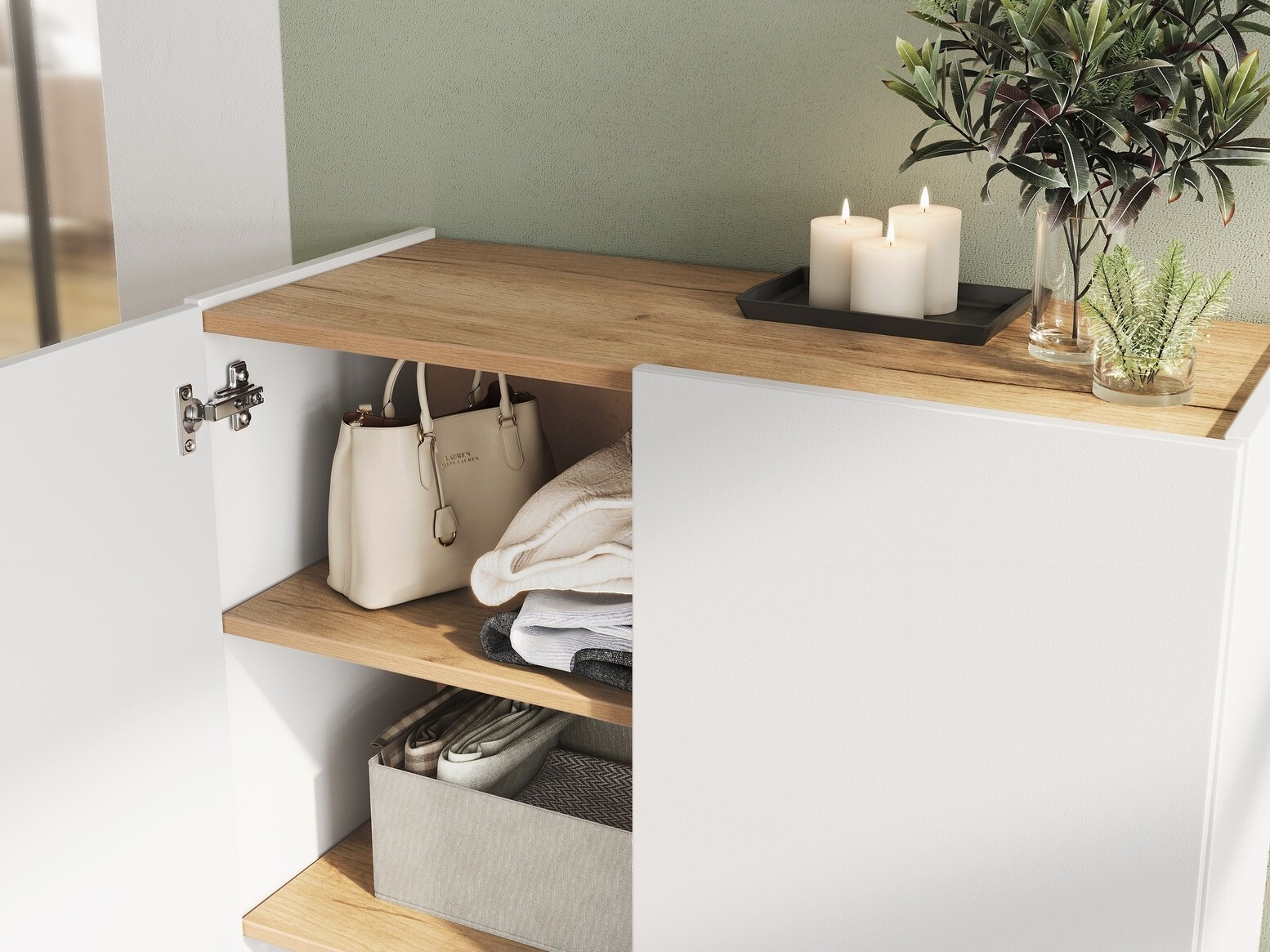 Komplet za predsobo Lircamu 102 (Bela)