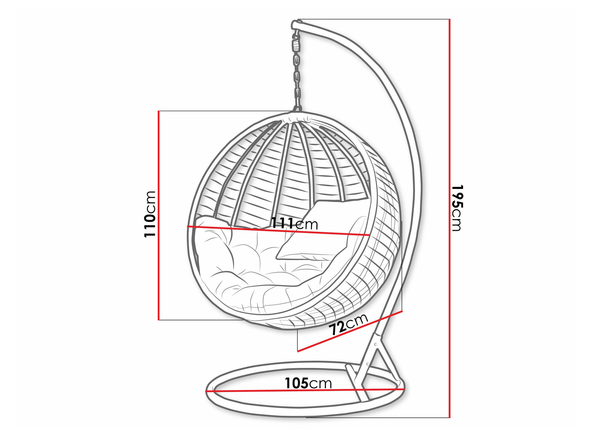 Viseči stol Comfivo 407