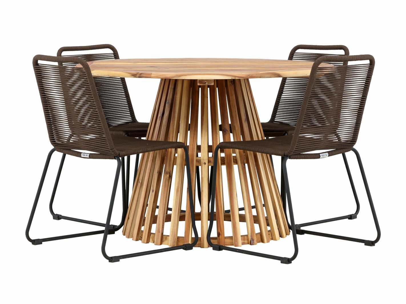 Komplet mize in stolov Dallas 4630 (Rjava)