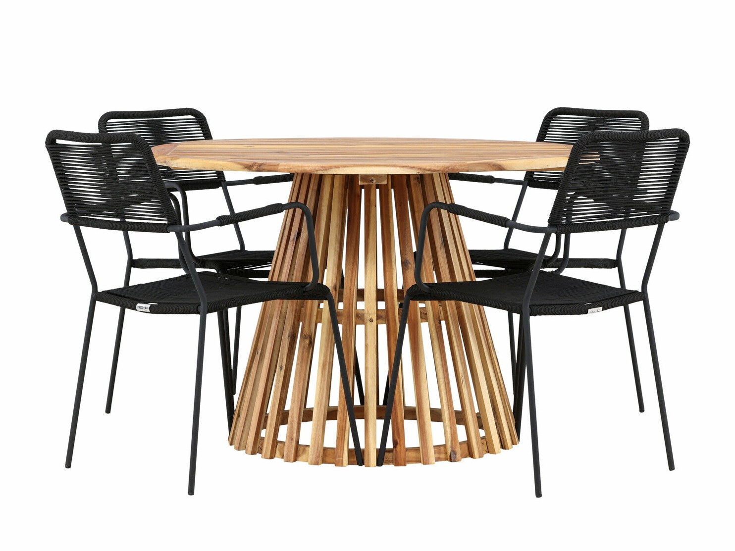 Komplet mize in stolov Dallas 4631 (Črna)