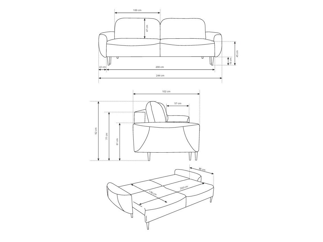 Raztegljiv kavč Kingston 142 (Perfect Harmony 01)