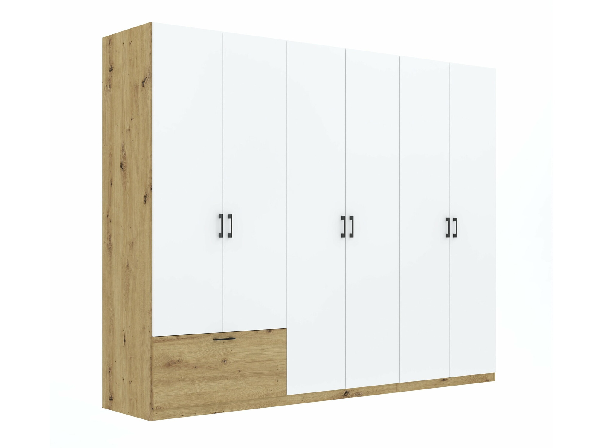 Garderobna omara Bristol 250 (Artisan hrast + Bela)