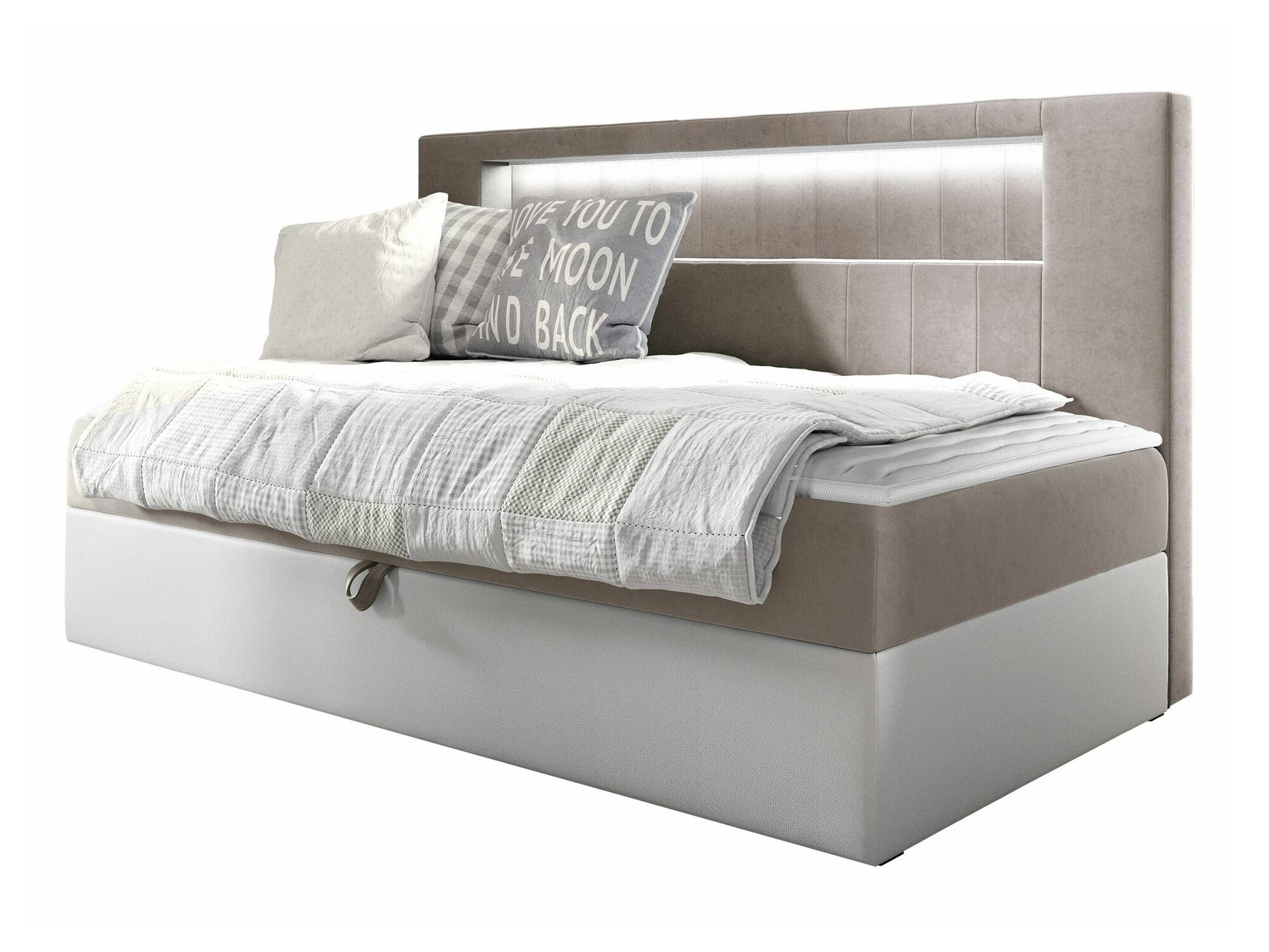 Boxspring postelja Lucus IV (Soft 017 + Fresh 1)