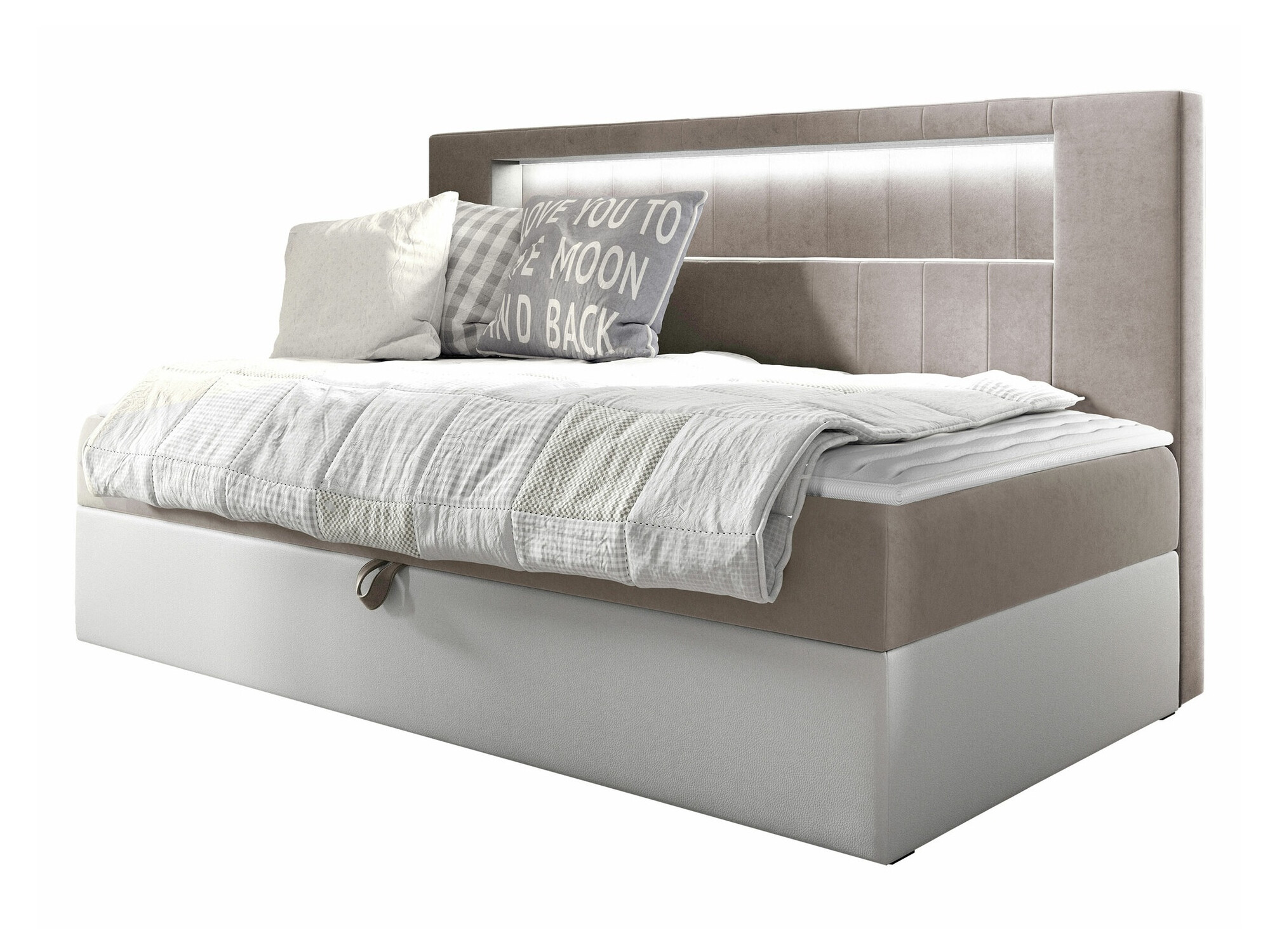 Boxspring postelja Lucus IV (Soft 017 + Fresh 1)