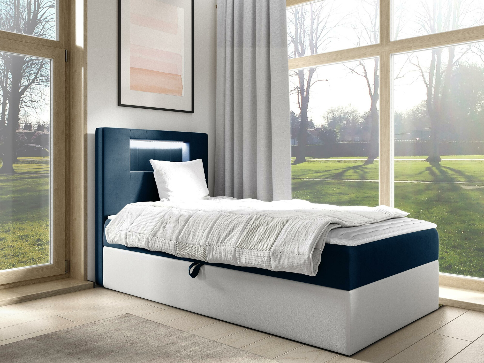 Boxspring postelja Lucus V (Soft 017 + Fresh 11)