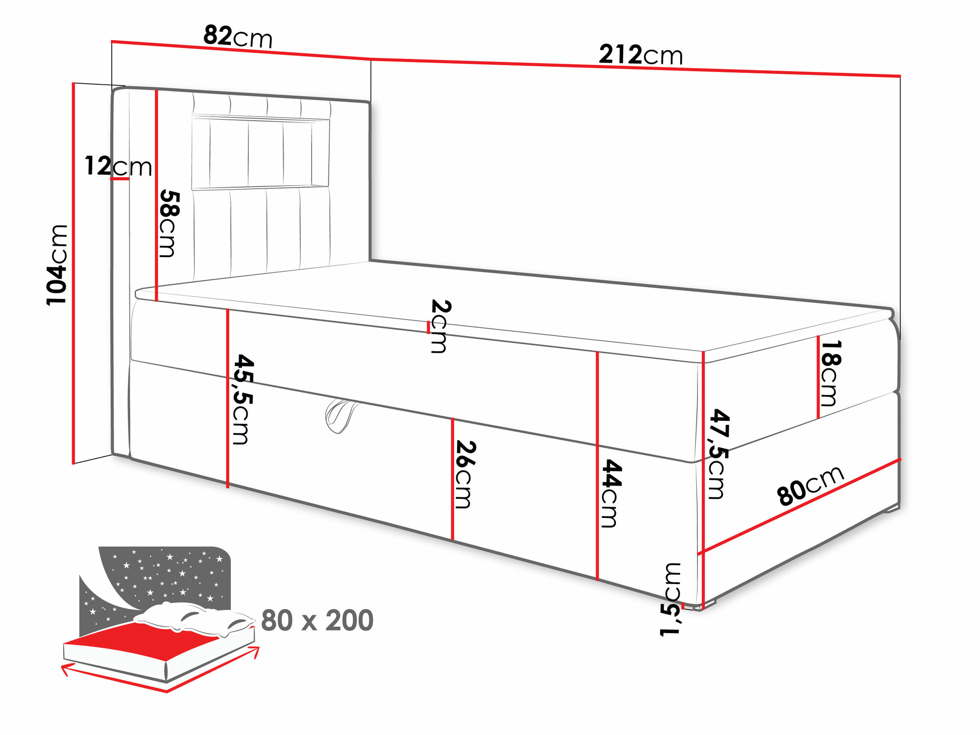 Boxspring postelja Lucus V (Soft 017 + Fresh 11)