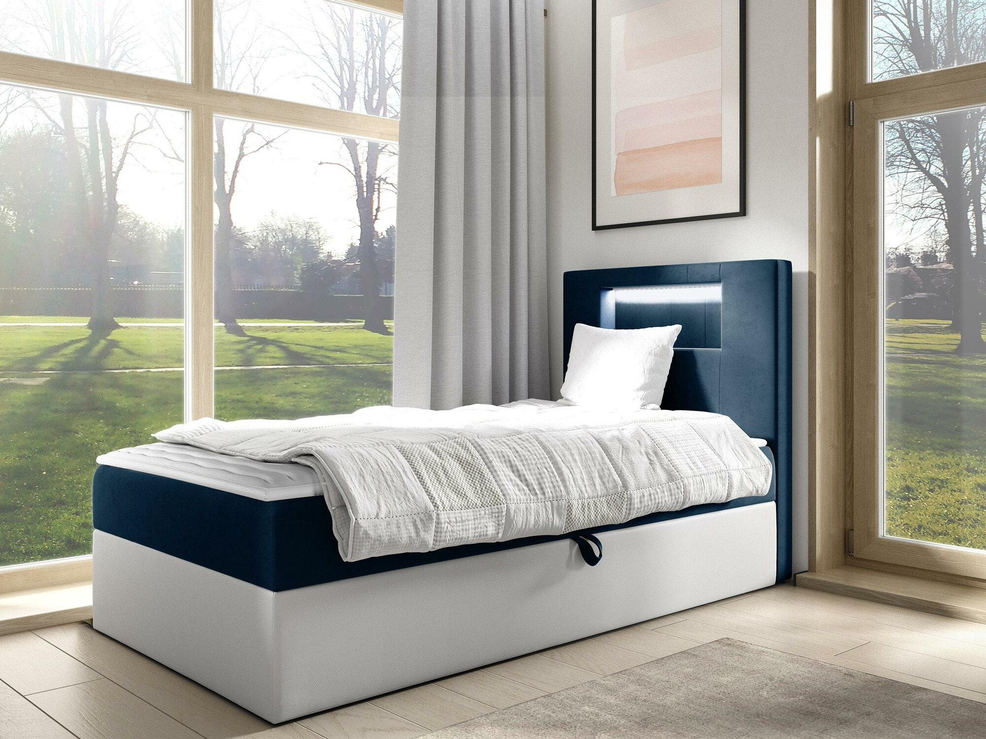Boxspring postelja Lucus V (Soft 017 + Fresh 11)
