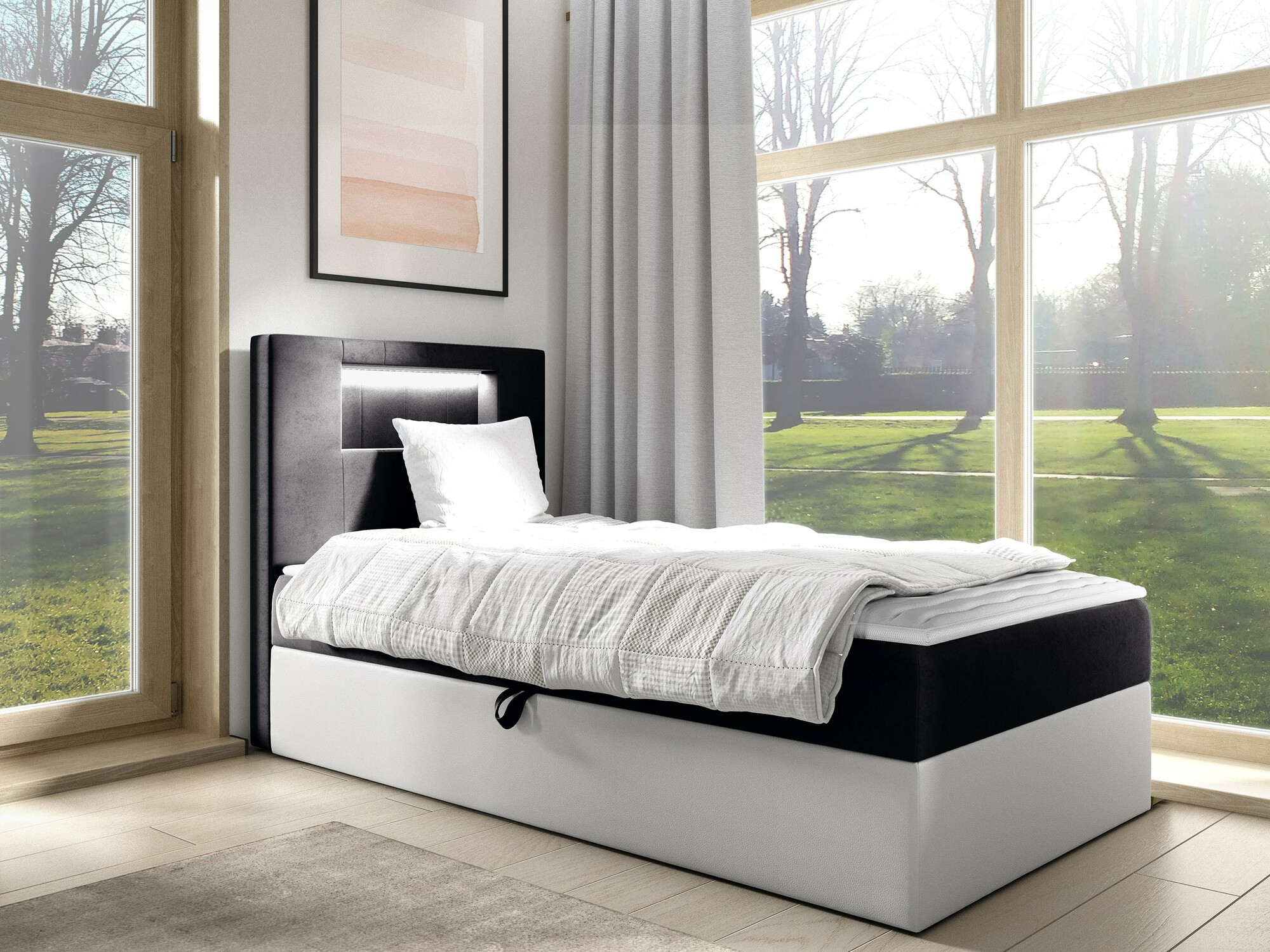 Boxspring postelja Lucus V (Soft 017 + Fresh 17)