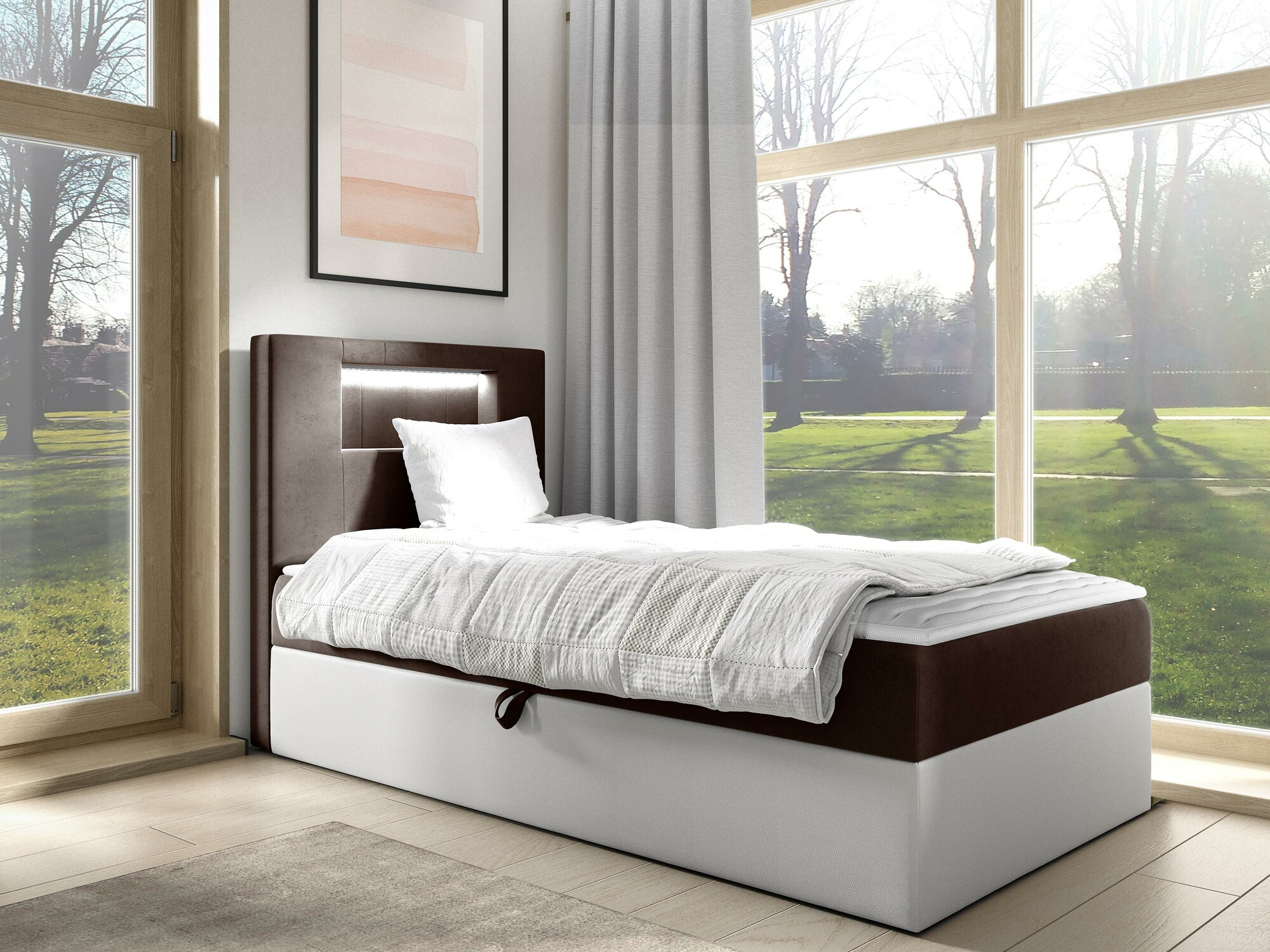 Boxspring postelja Lucus V (Soft 017 + Fresh 4)