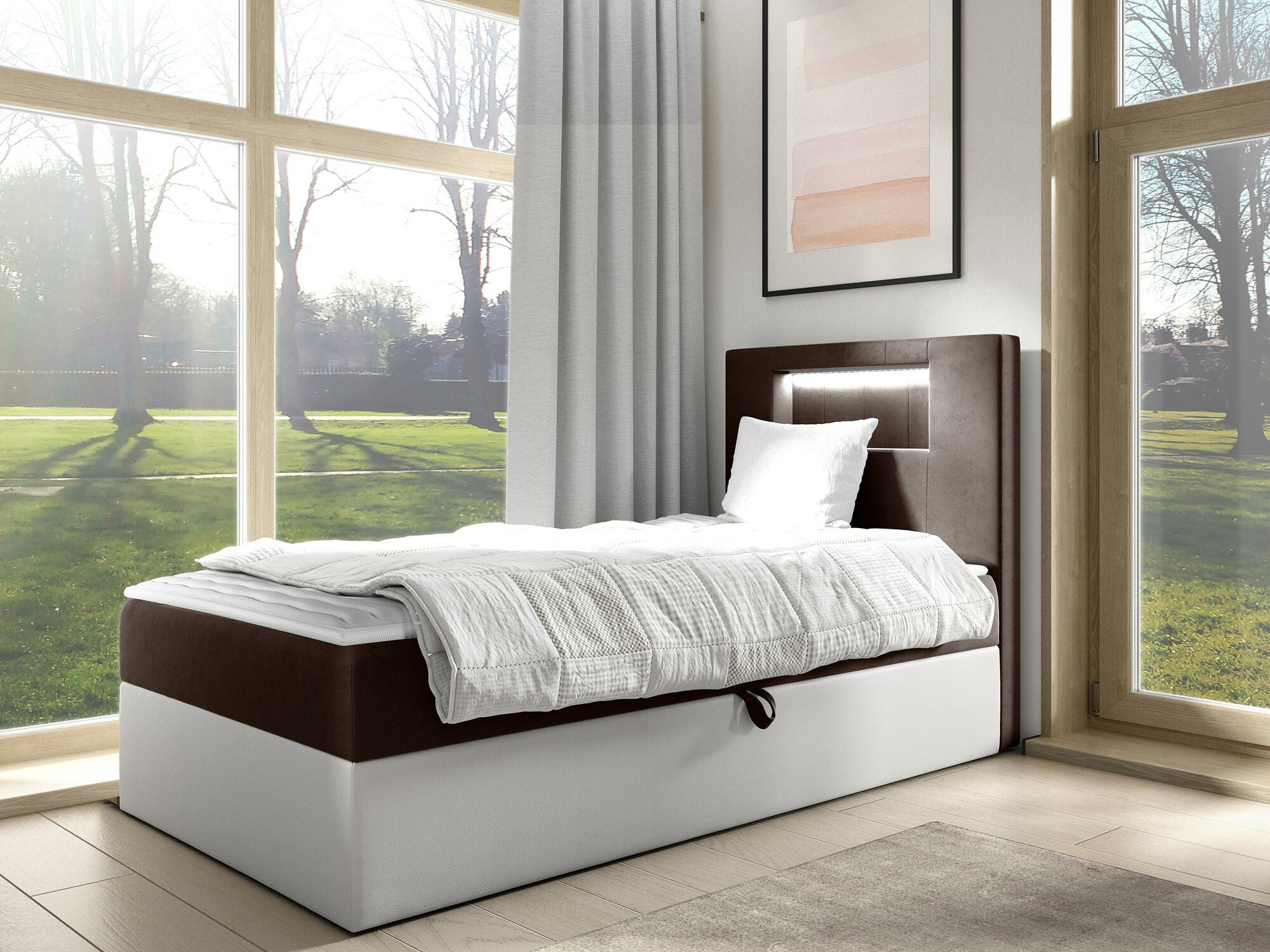 Boxspring postelja Lucus V (Soft 017 + Fresh 4)
