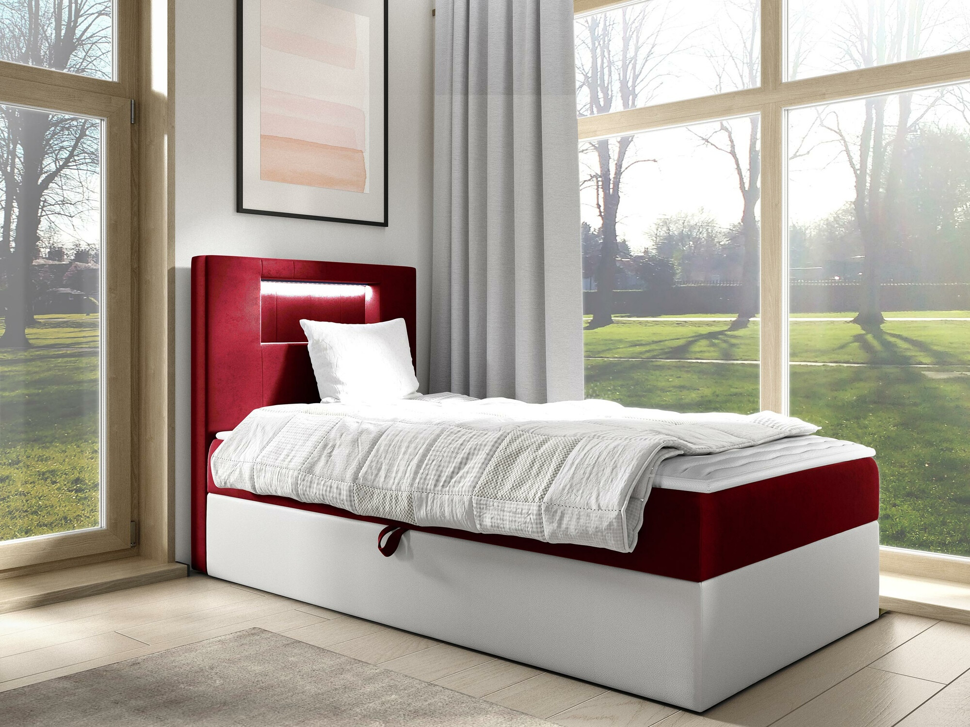 Boxspring postelja Lucus V (Soft 017 + Fresh 8)