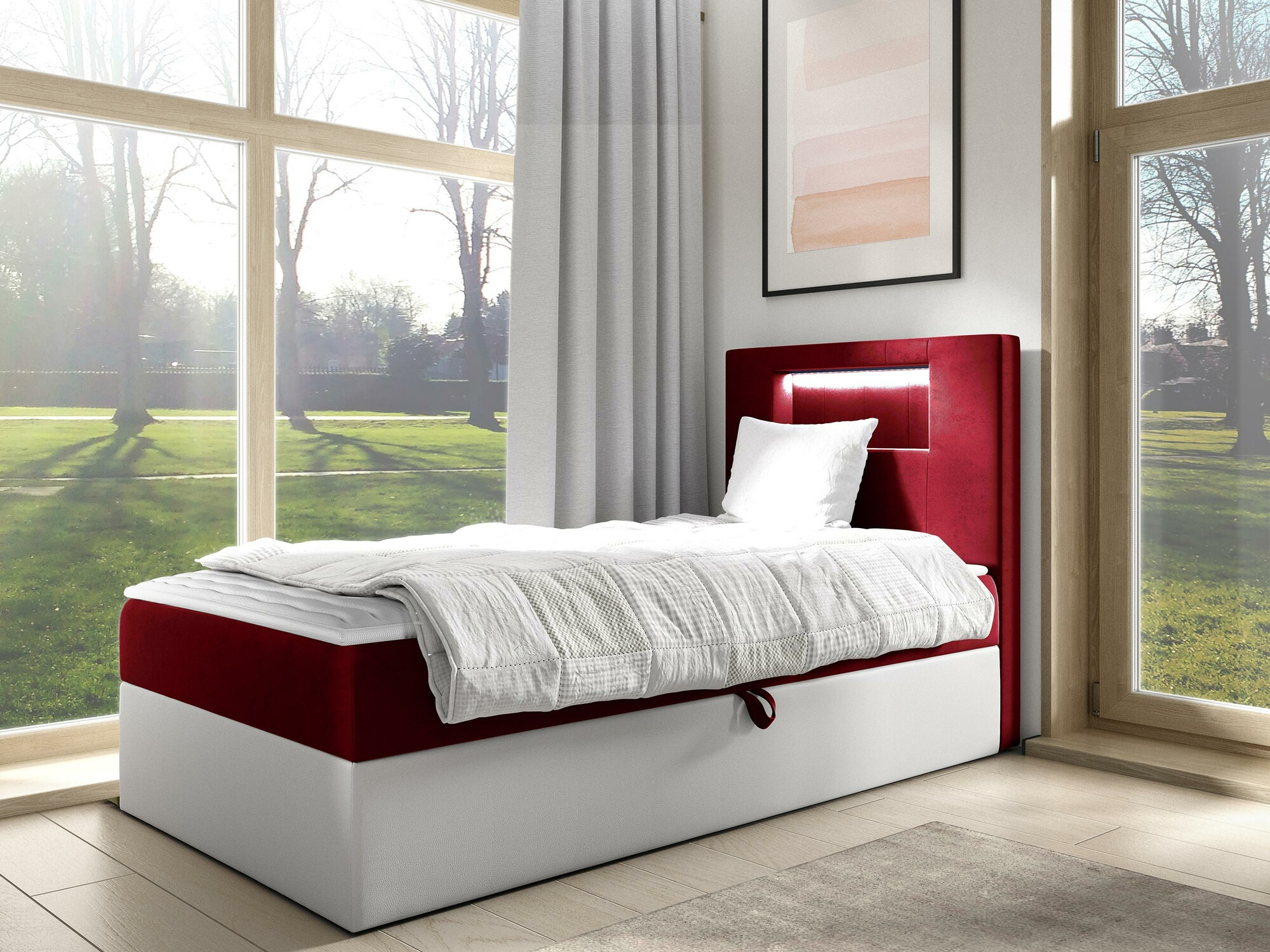 Boxspring postelja Lucus V (Soft 017 + Fresh 8)